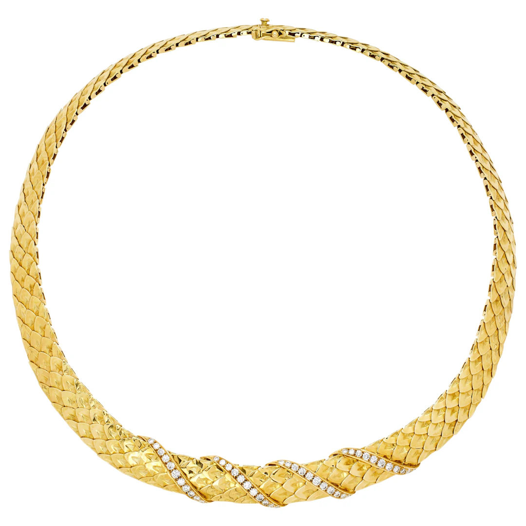 Gold and Diamond Necklace