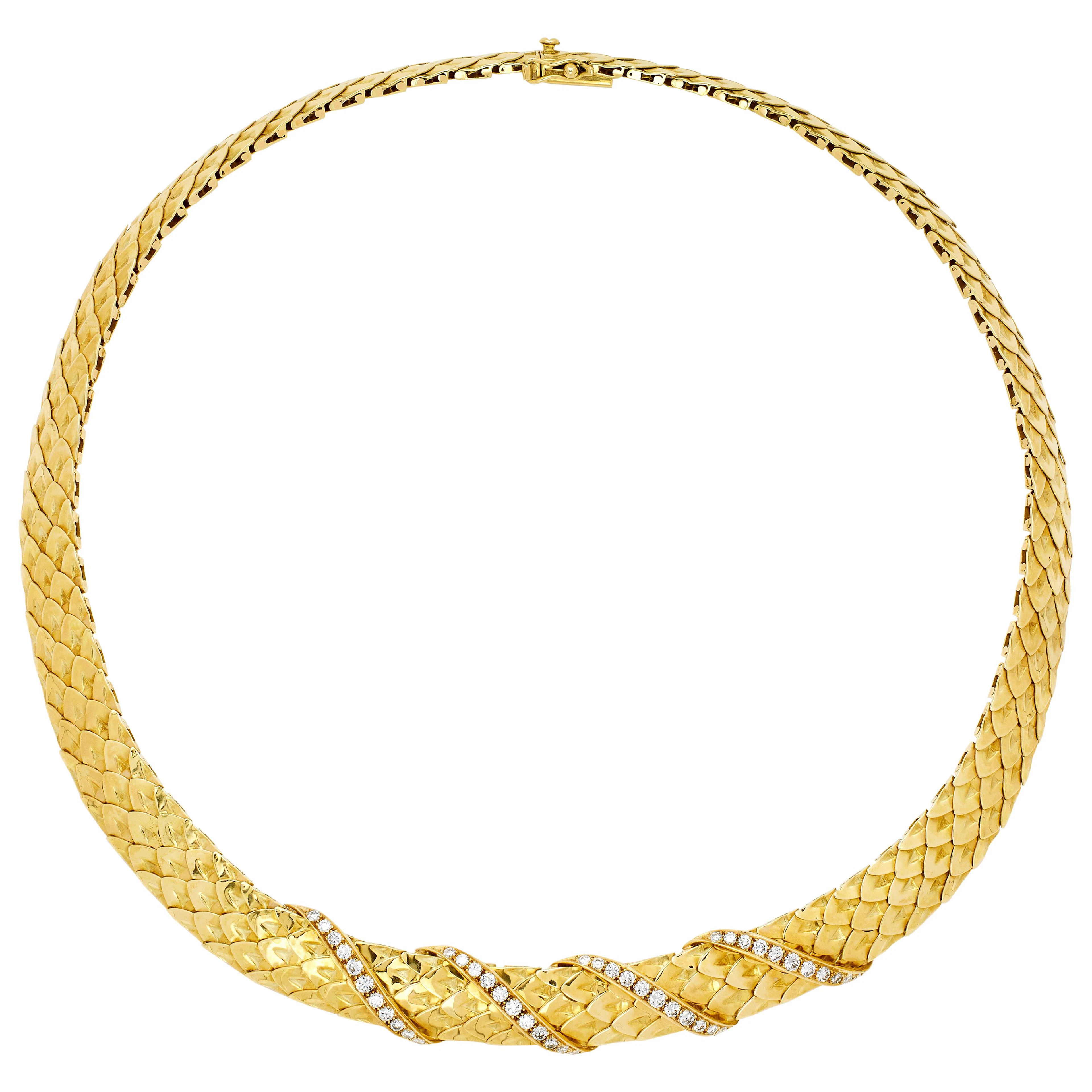 Gold and Diamond Necklace