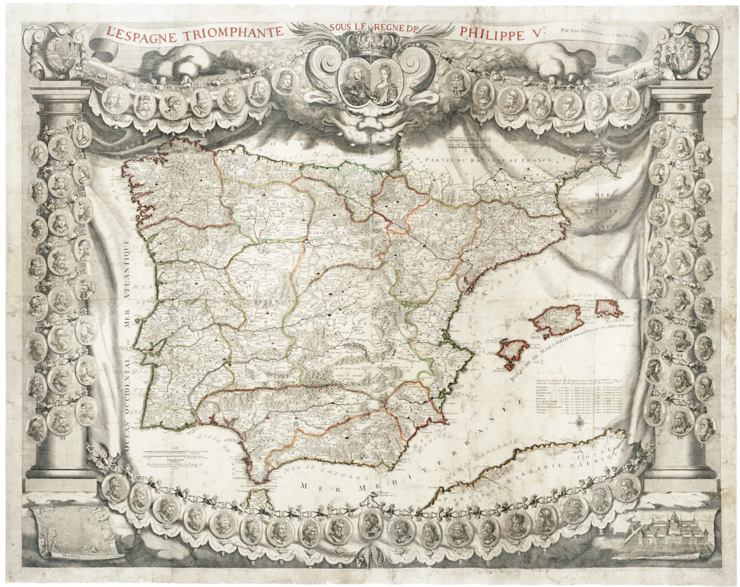 French Map of Spain | Early Spanish Succession