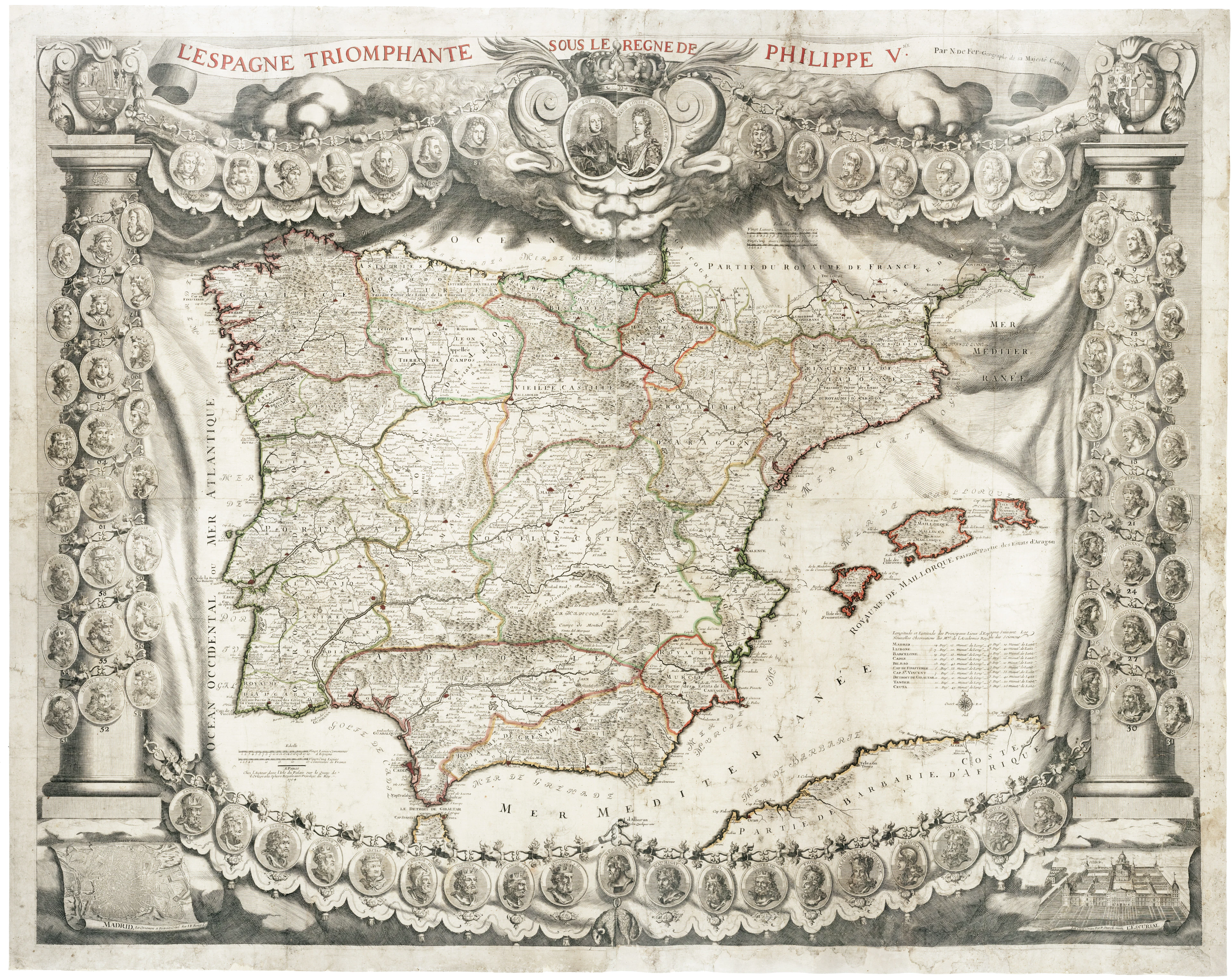 French Map of Spain | Early Spanish Succession