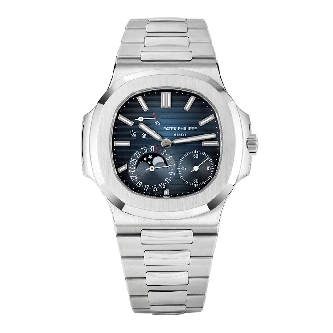 Nautilus (Reference 5712/1A-001). A 40mm unworn stainless steel automatic