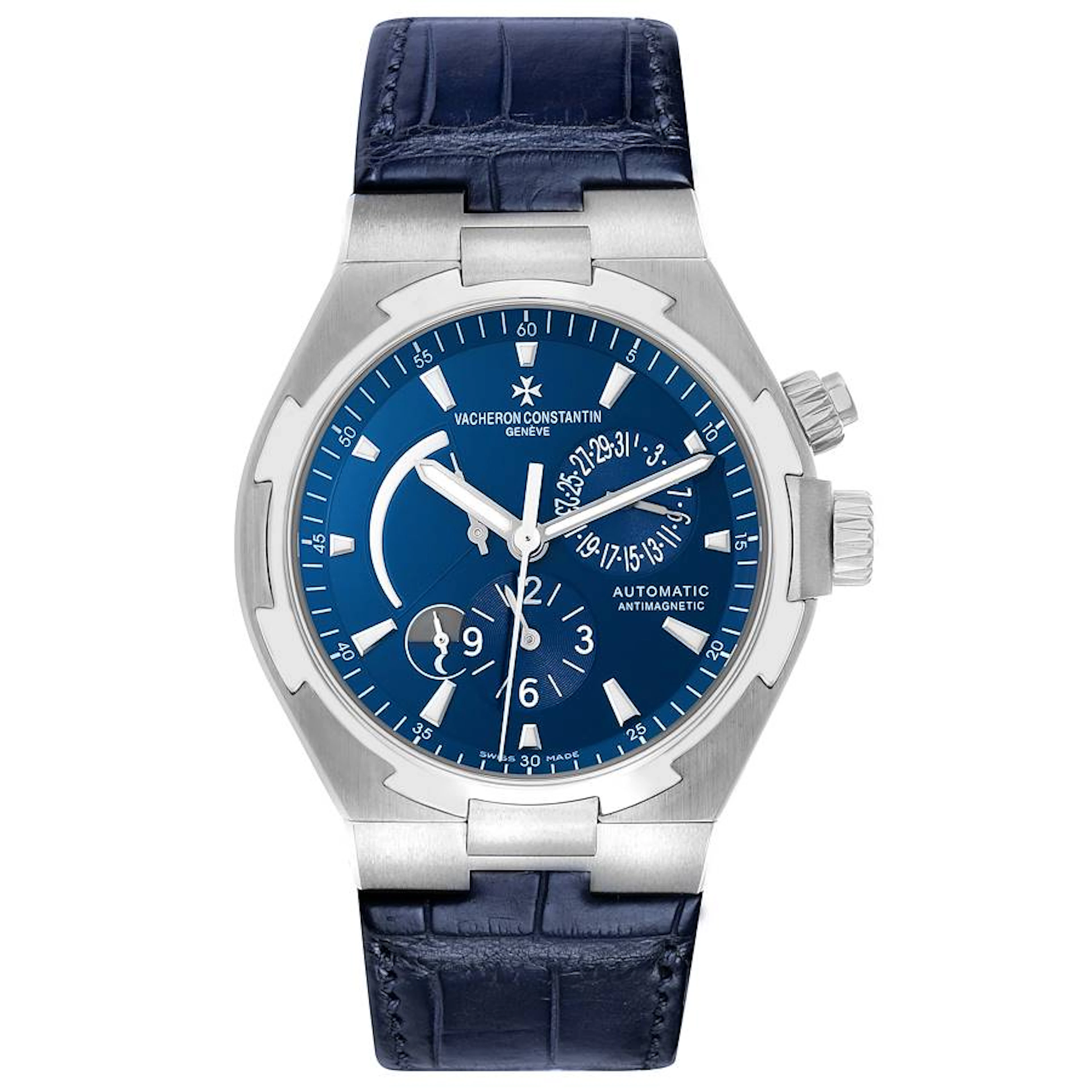 Overseas (Reference 47450/000A-9039). A 42.5mm stainless steel automatic