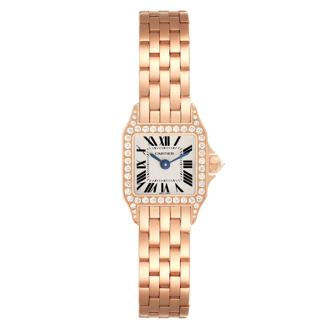 Santos Demoiselle (Reference WF9011Z8). A 20mm rose gold diamond-set
