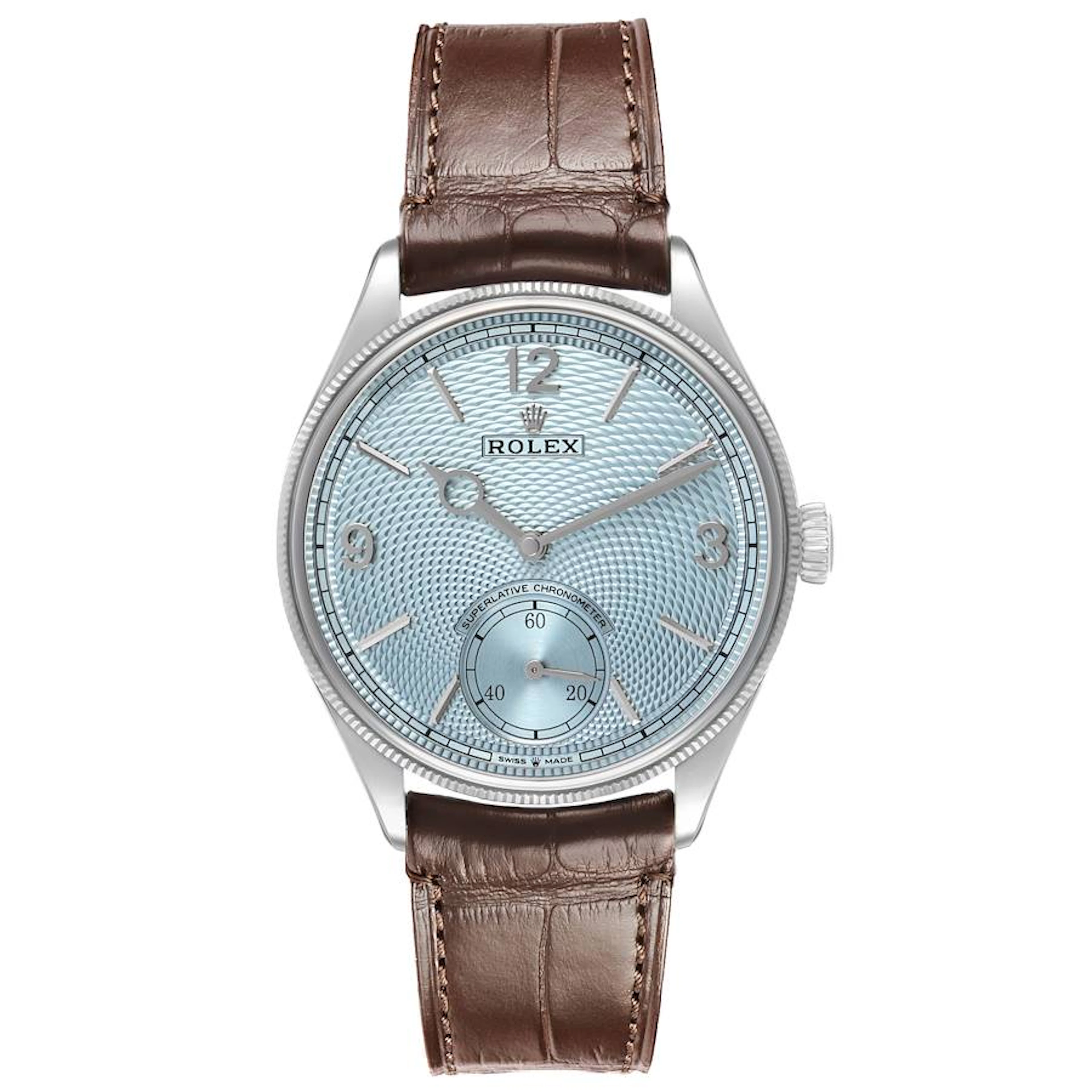 1908 Ice Blue Dial (Reference 52506). A 39mm platinum automatic wristwatch.