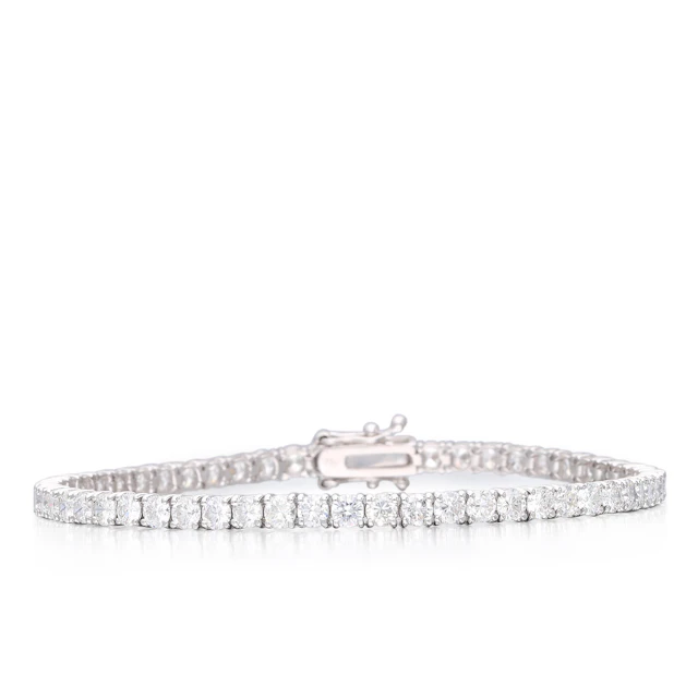 White Gold and 5.50ctw Round Brilliant Cut Diamond Tennis Bracelet