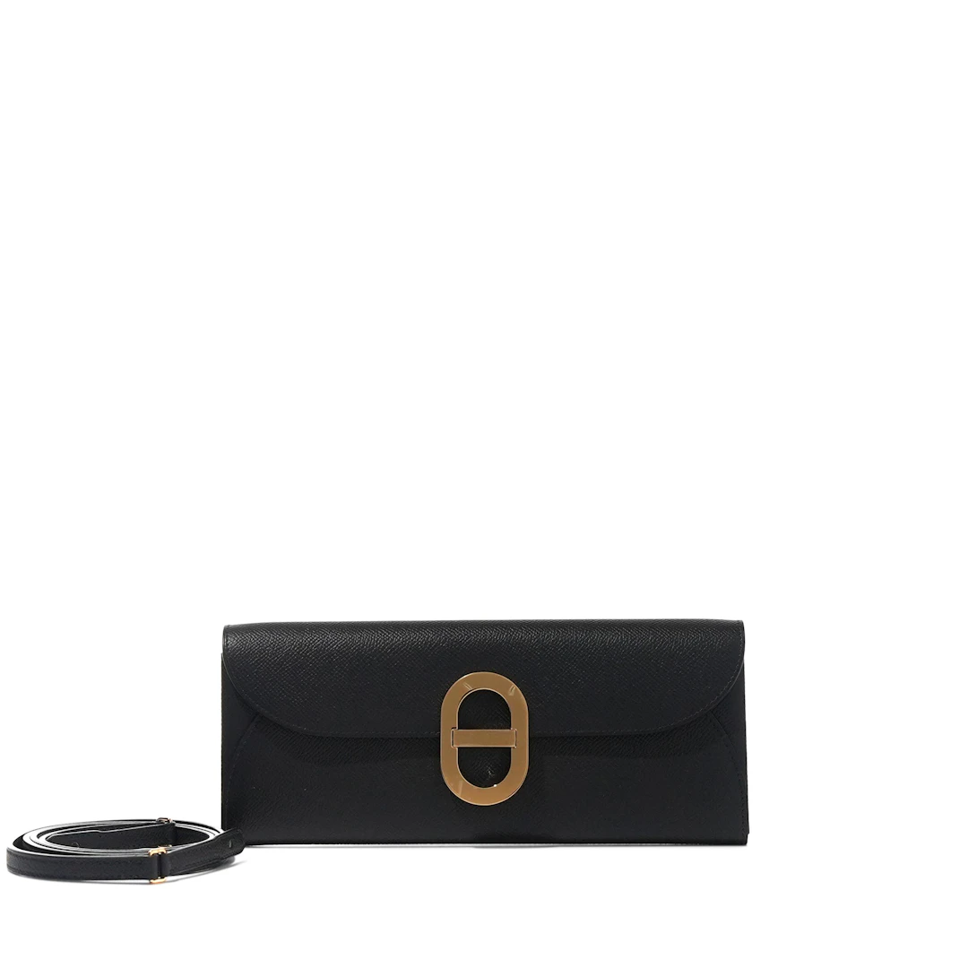 Black Epsom Maillon-To-Go Wallet Gold Hardware, 2024