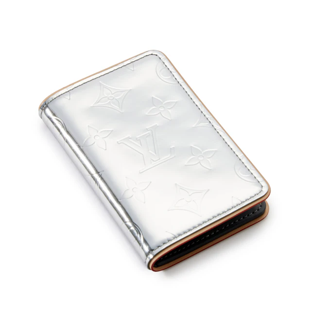 Virgil Abloh Silver Monogram Mirror Mirror Coated Canvas Slender Pocket