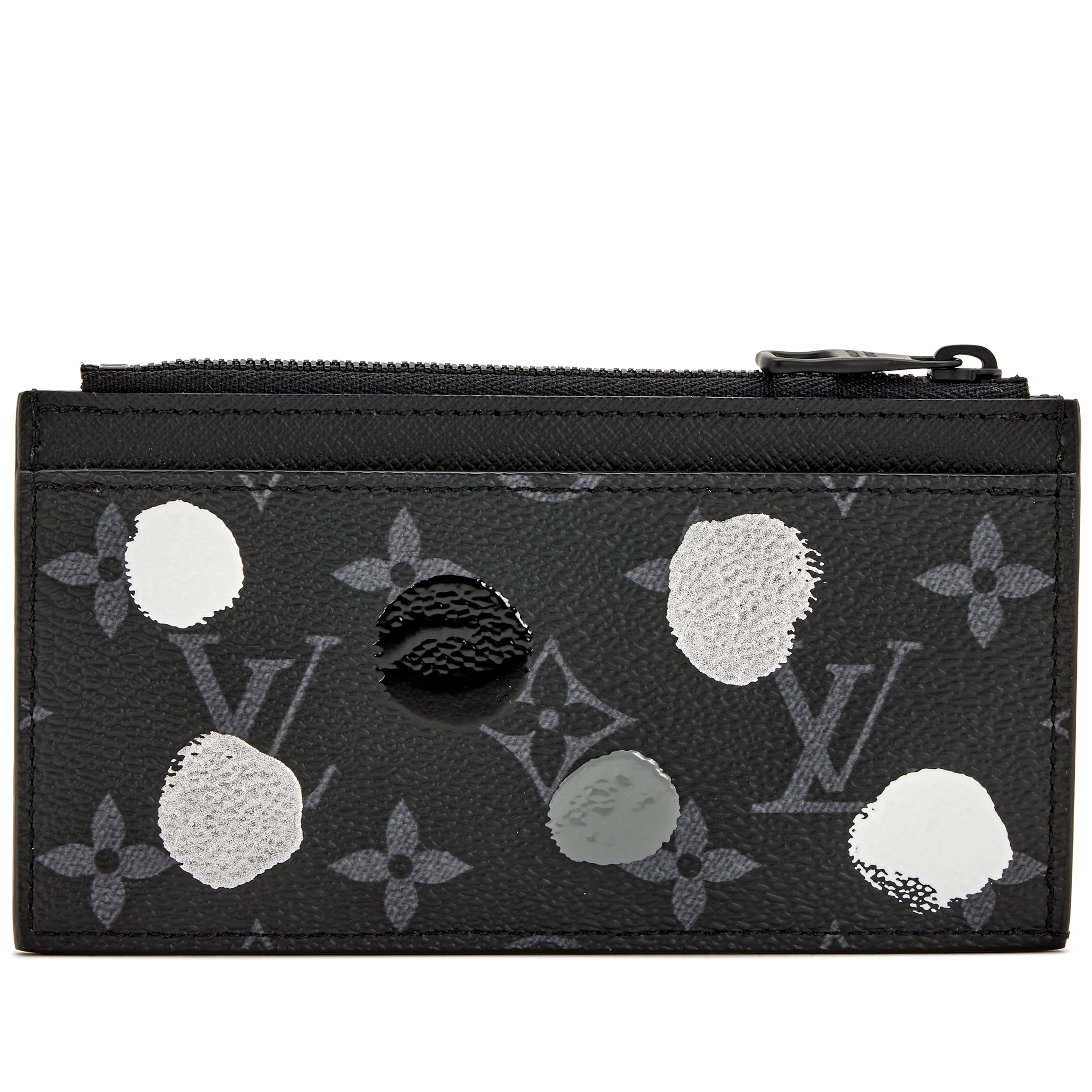 Yayoi Kusama Paint Dot Zippy Card Holder Black Hardware, 2022