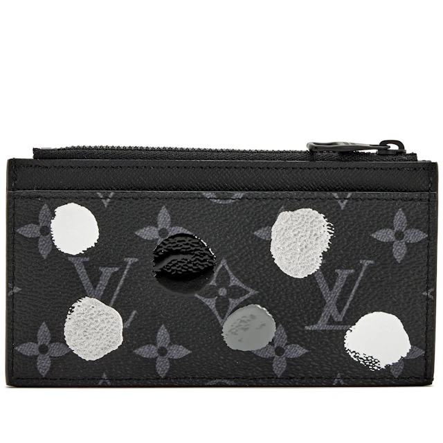 Yayoi Kusama Paint Dot Zippy Card Holder Black Hardware, 2022