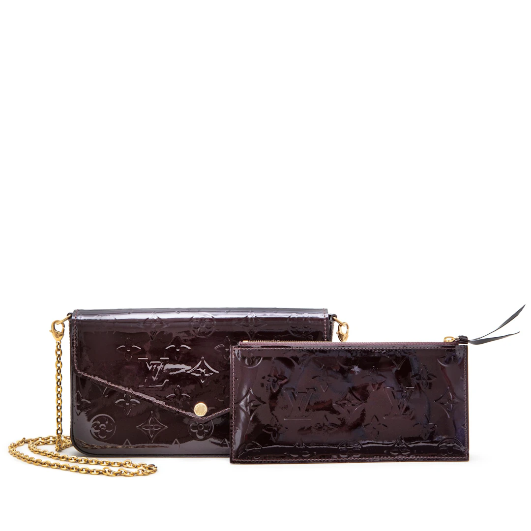 Amarante Monogram Vernis Félicie Pochette Gold Hardware, 2017