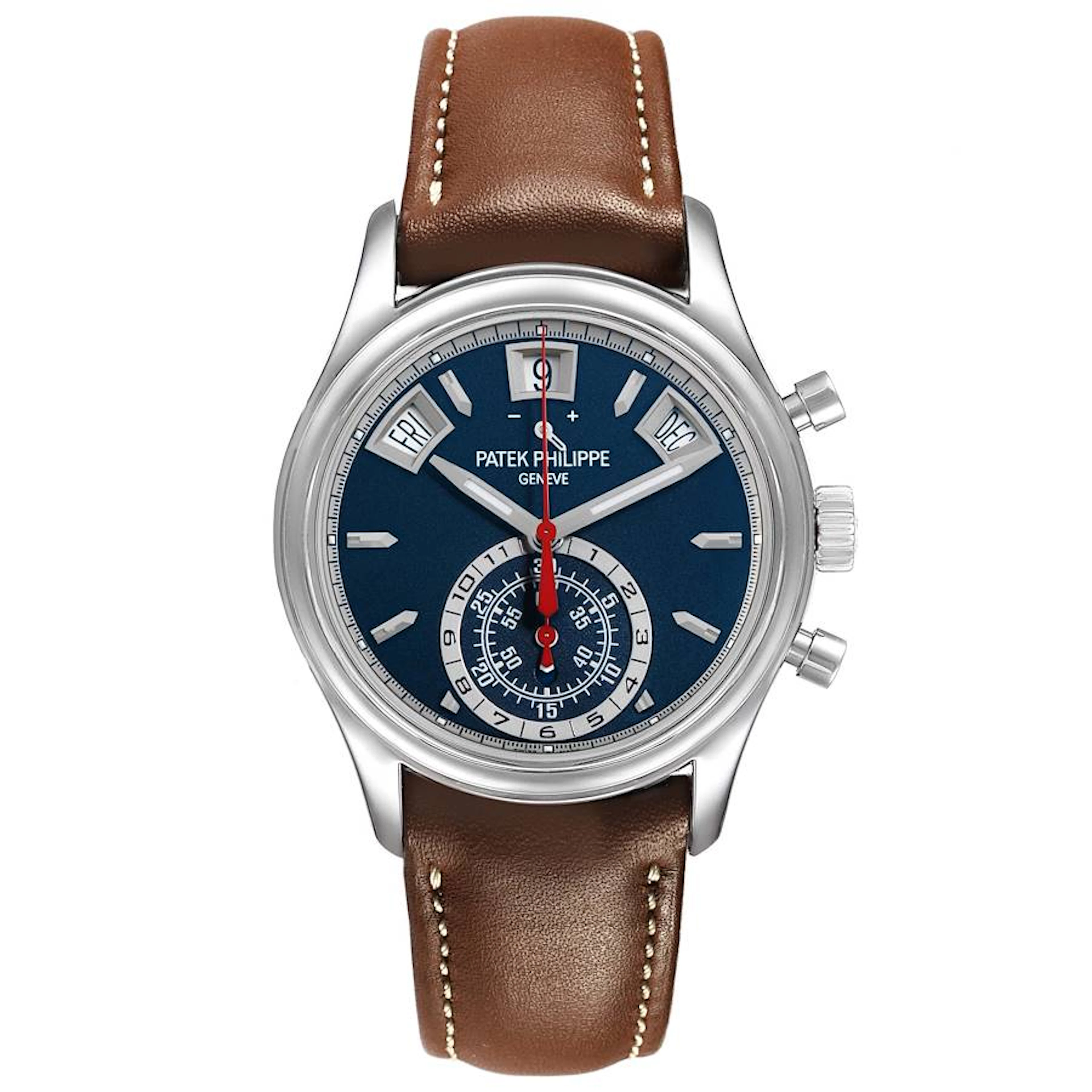 Complications (Reference 5960/01G-001). A 40.5mm white gold automatic