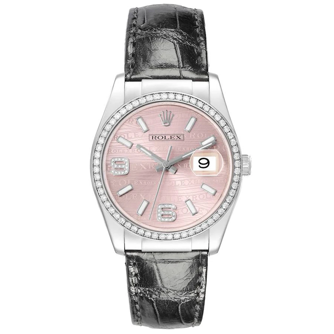 Datejust (Reference 116189). A 36mm white gold diamond set automatic
