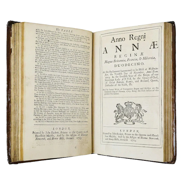 Thirty-Nine Acts of Parliament, Passed in the Twelfth Year of Queen