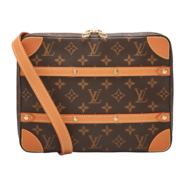 Brown Monogram Soft Trunk Messenger PM Gold Tone Hardware