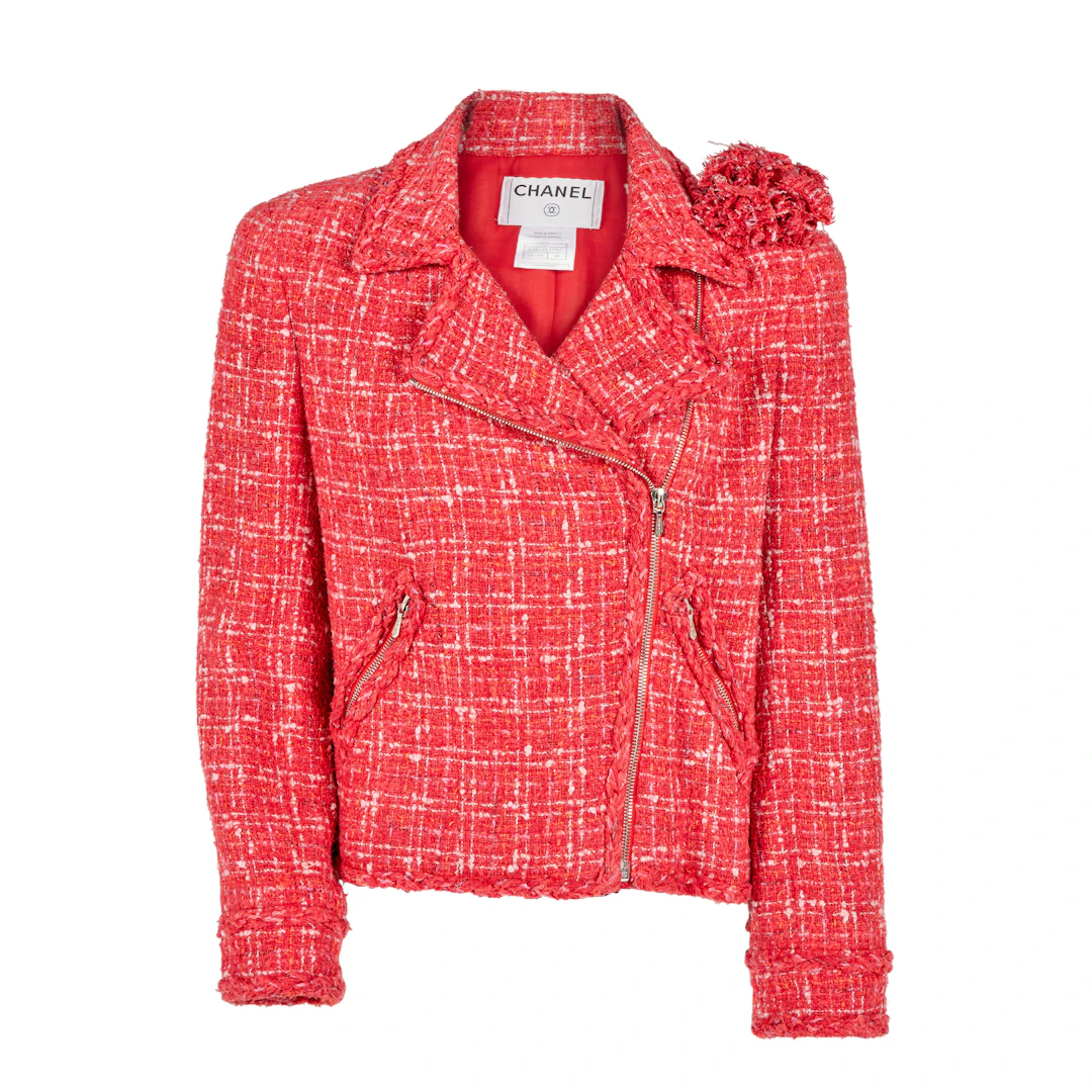 Red and Pink Tweed Biker Jacket, 2006
