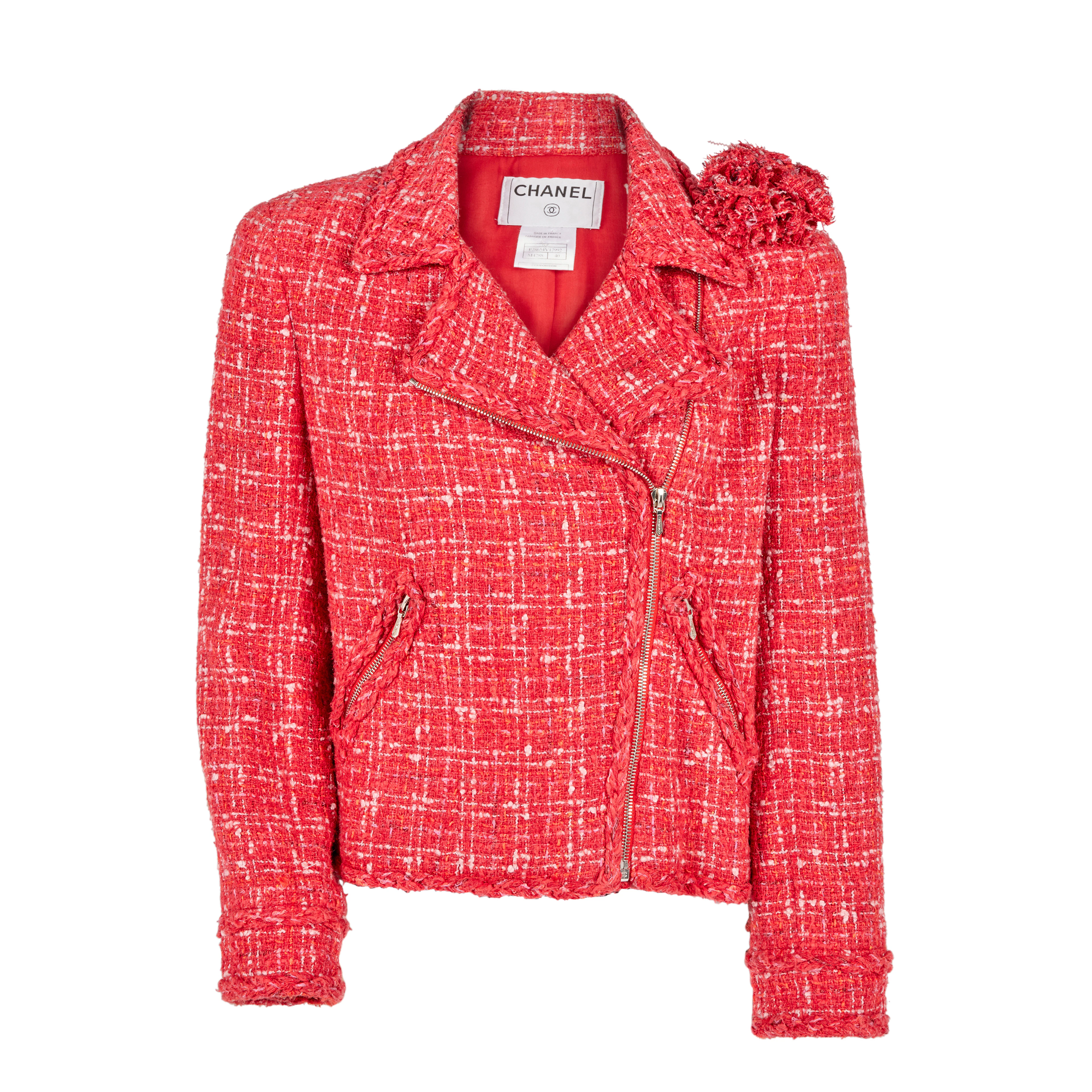 Red and Pink Tweed Biker Jacket, 2006