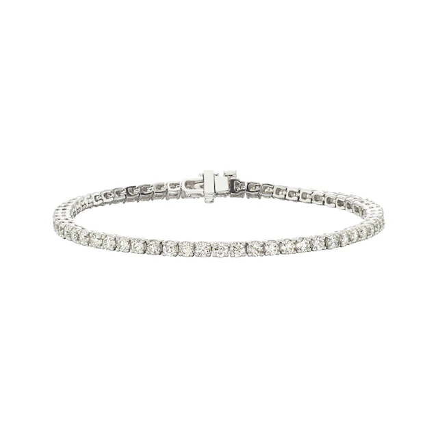 White Gold and 2.65ctw Round Brilliant Cut Diamond Tennis Bracelet