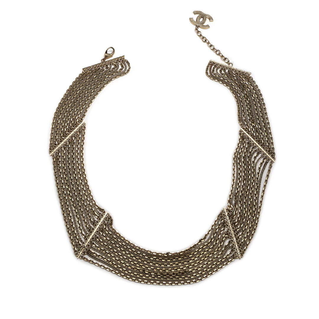 Gold Metal Multi Strand Chain Belt, 2007