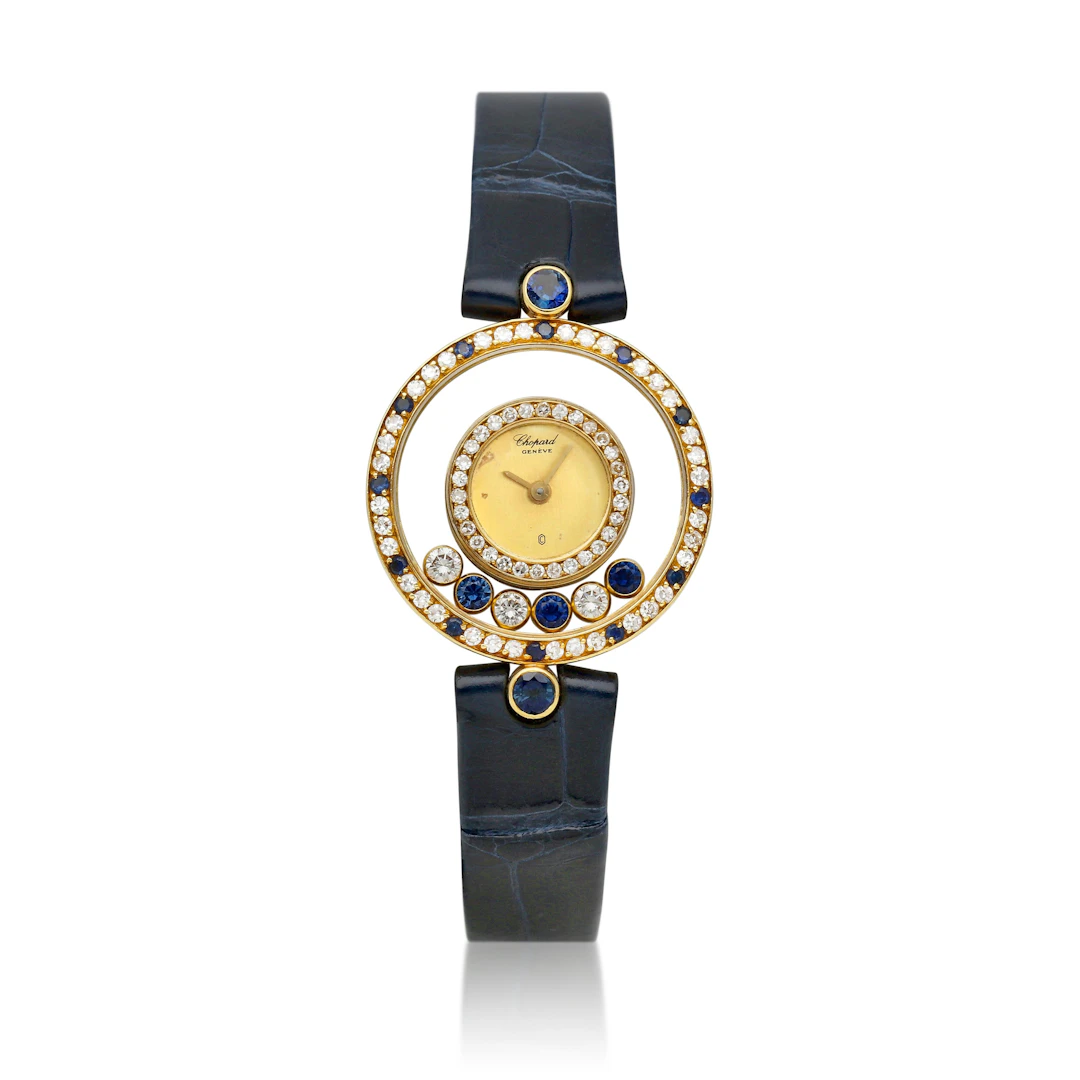 Happy Diamond (Reference 218837). A 23mm yellow gold sapphire and