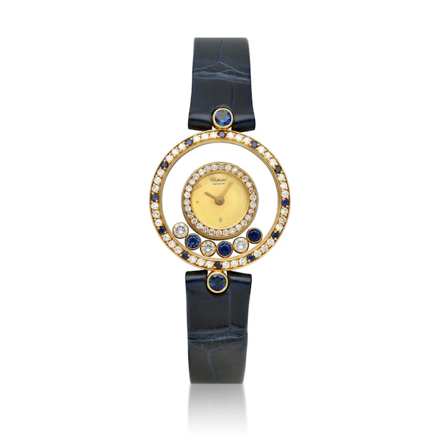 Happy Diamond (Reference 218837). A 23mm yellow gold sapphire and