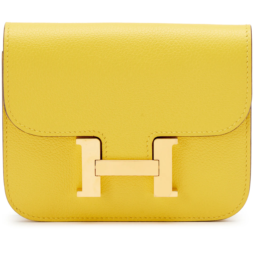 Jaune de Naples Evercolor Constance Slim Wallet Gold Hardware, 2022