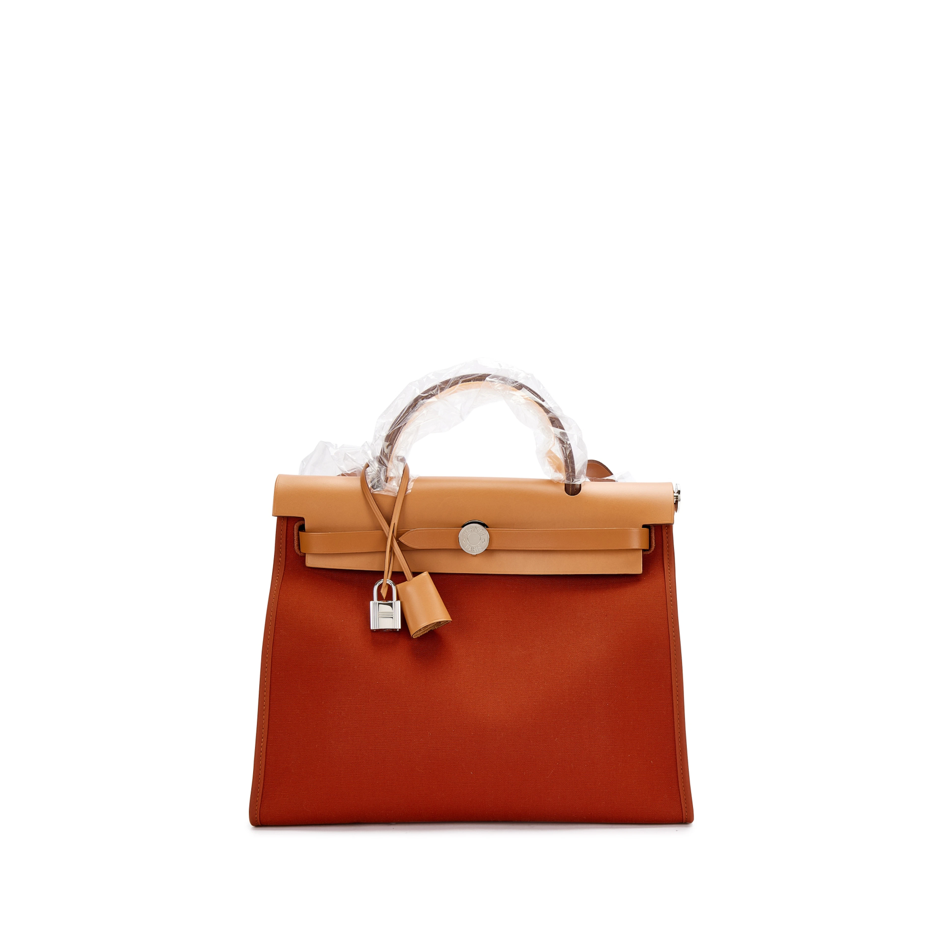 Natural Vache Hunter and Cuivre Toile Herbag 31 Palladium Hardware, 2017