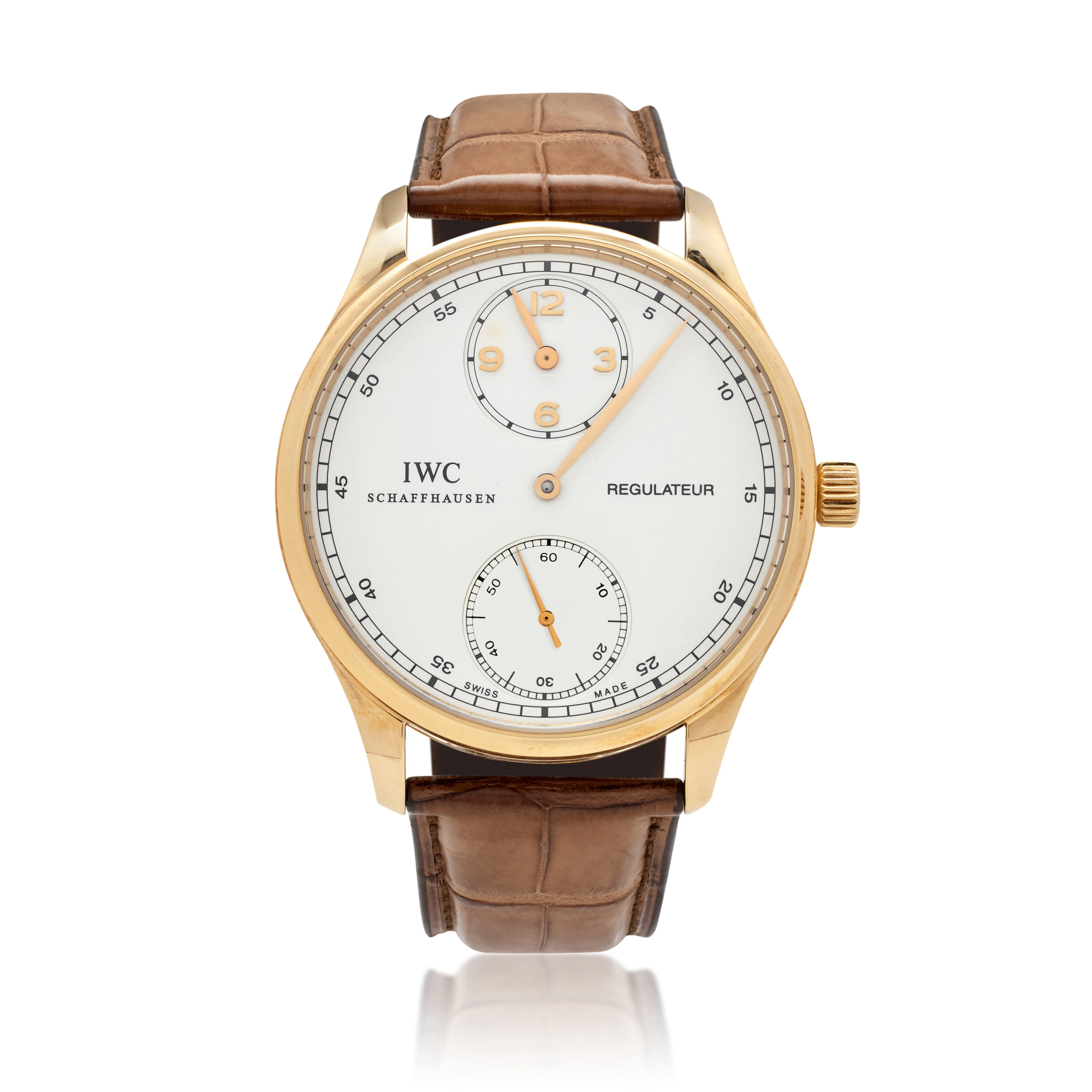Portuguese Regulateur (Reference IW544402). A 43mm rose gold manual