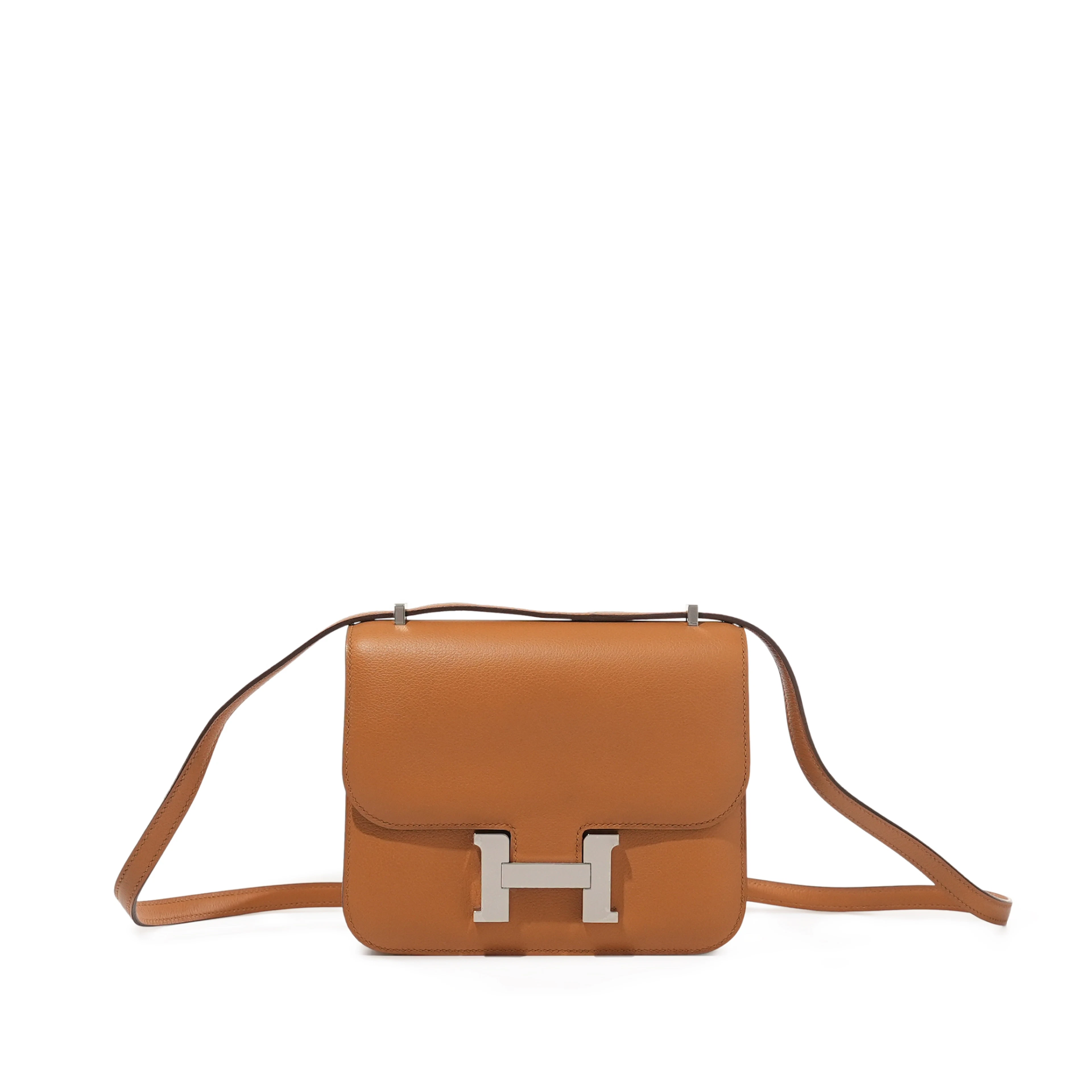 Caramel Evercolor and Rose D'Ete Mini Constance 18 Palladium Hardware, 2021