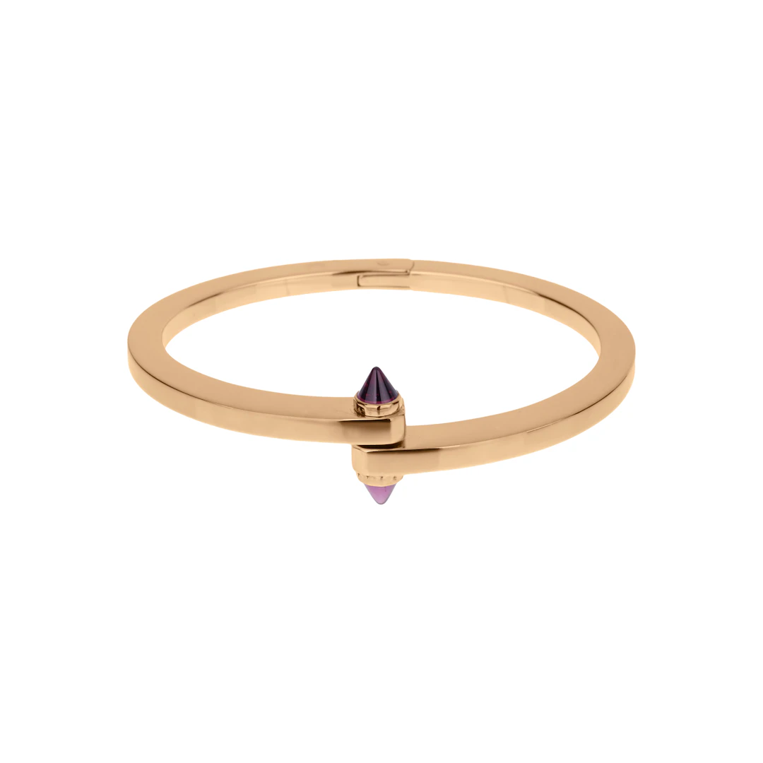 Rose Gold and Rhodolite Menotte Bangle Bracelet