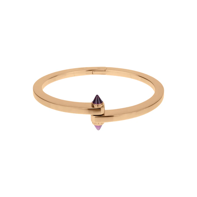 Rose Gold and Rhodolite Menotte Bangle Bracelet
