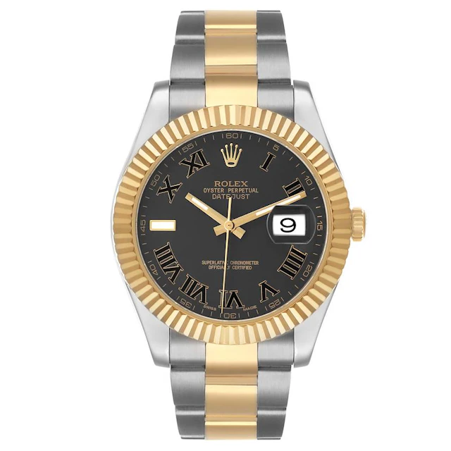 Datejust (Reference 116333). A 41mm yellow gold stainless steel automatic