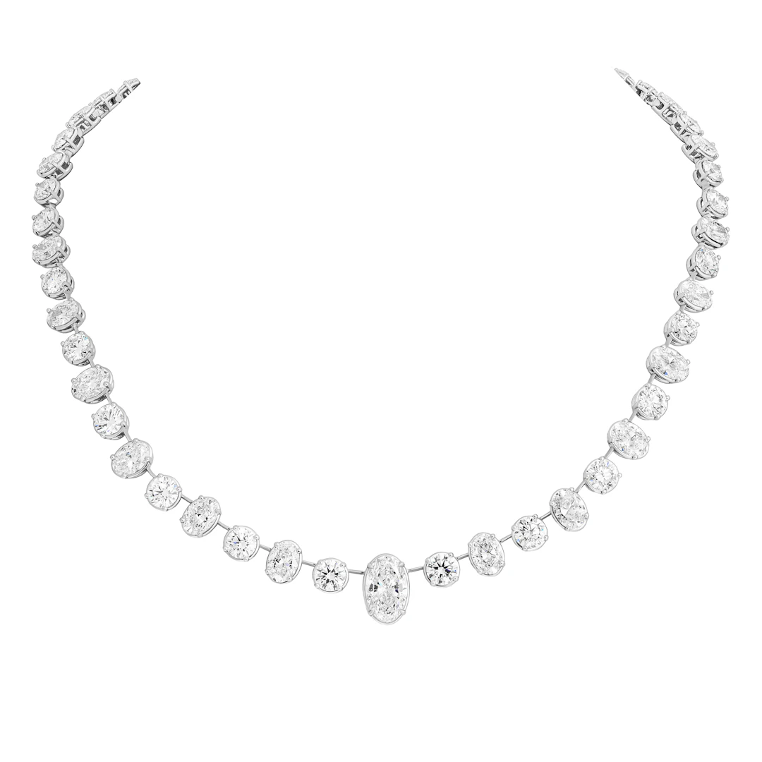 Platinum and 24.25ctw Diamond Necklace