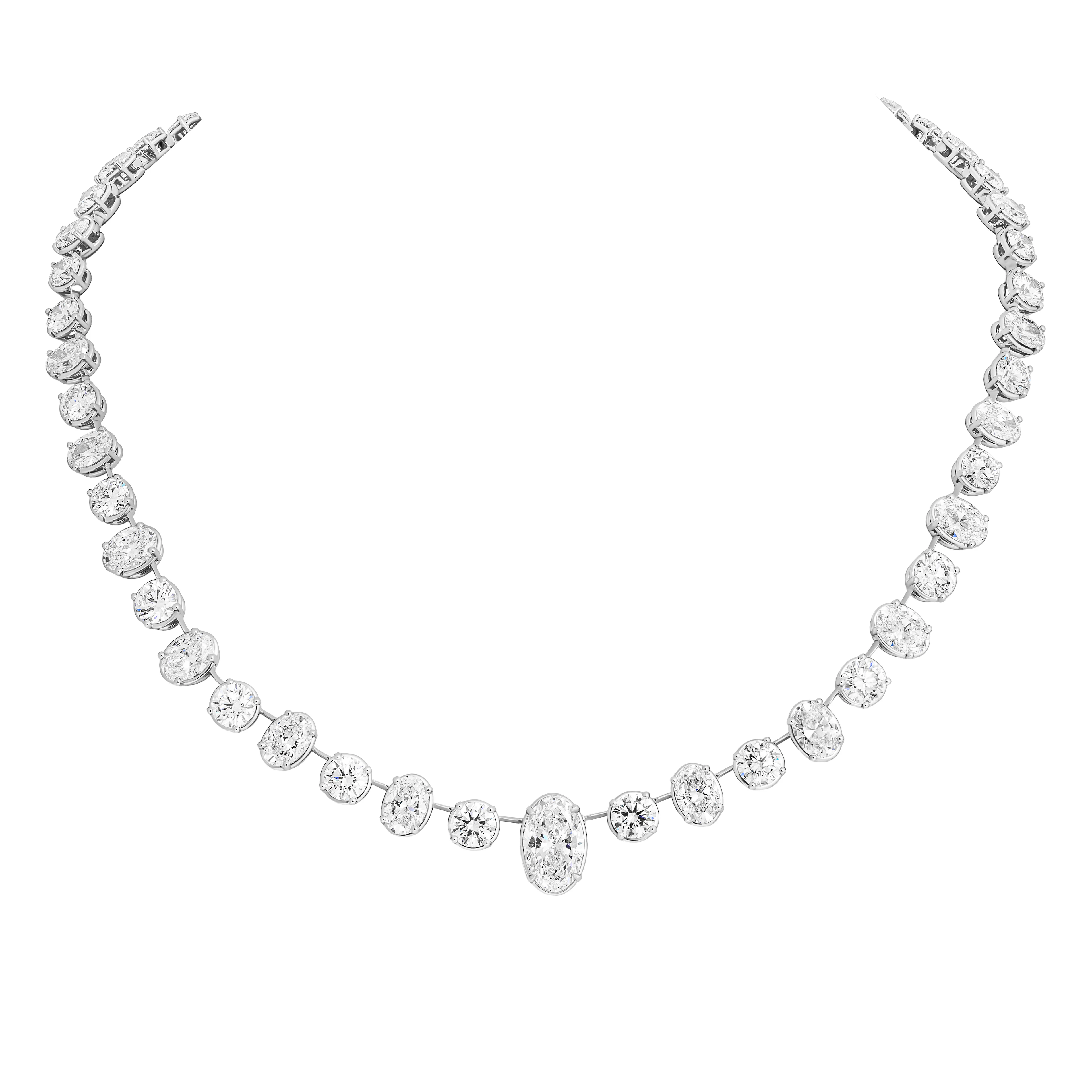 Platinum and 24.25ctw Diamond Necklace