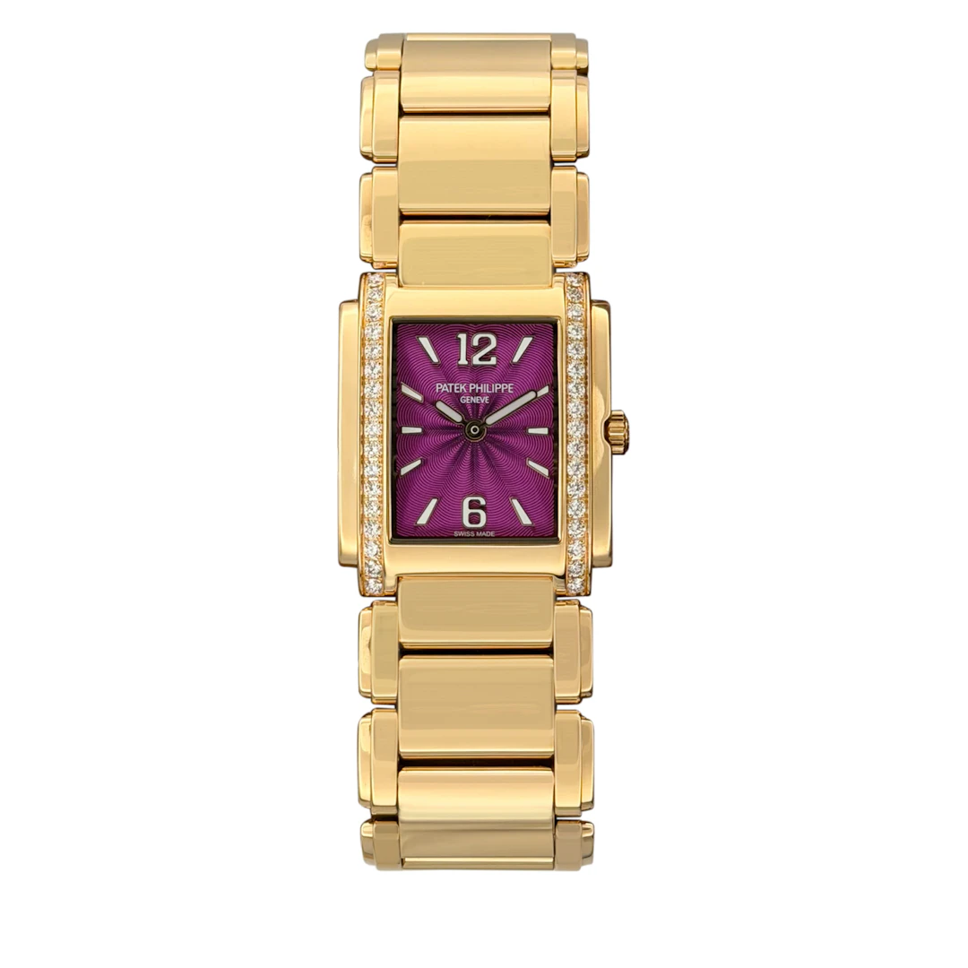 Twenty-4 (Reference 4910/1201R-010). A 25mm unworn rose gold diamond-set