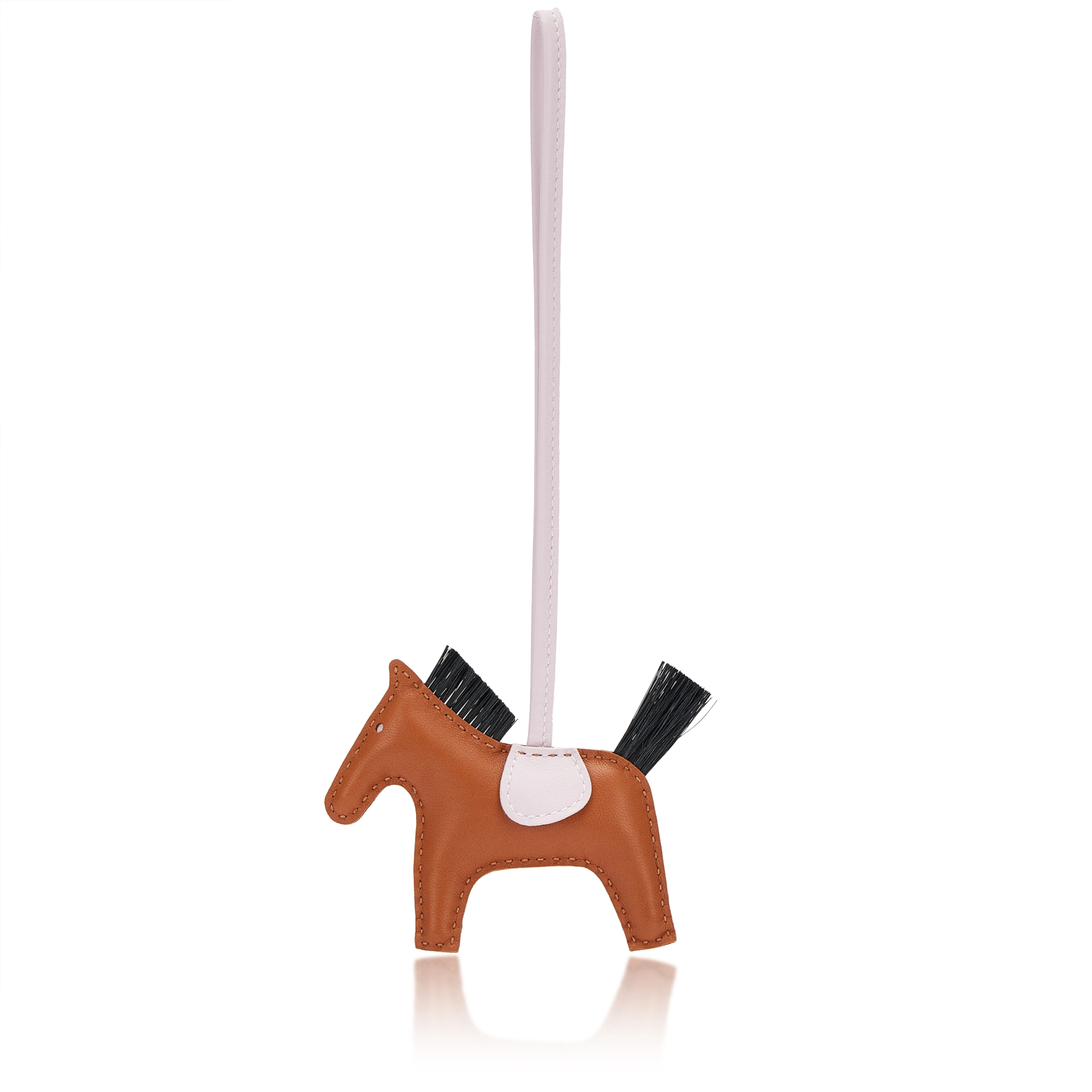 Gold, Mauve Pale and Black Milo Lambskin and Horsehair GriGri Rodeo