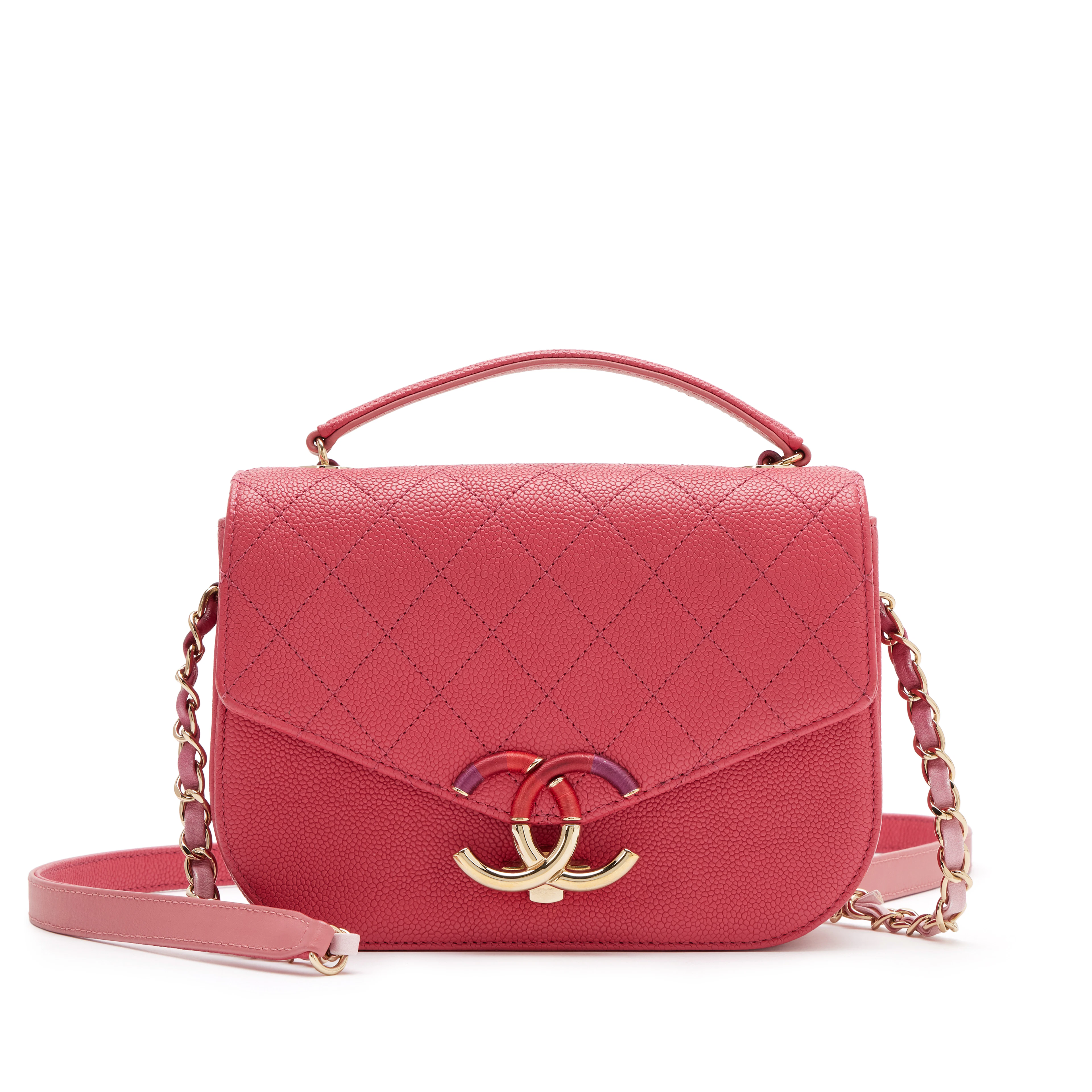 Pink Caviar Paris Cuba Thread Around Flap Bag Light Gold Hardware, 2018