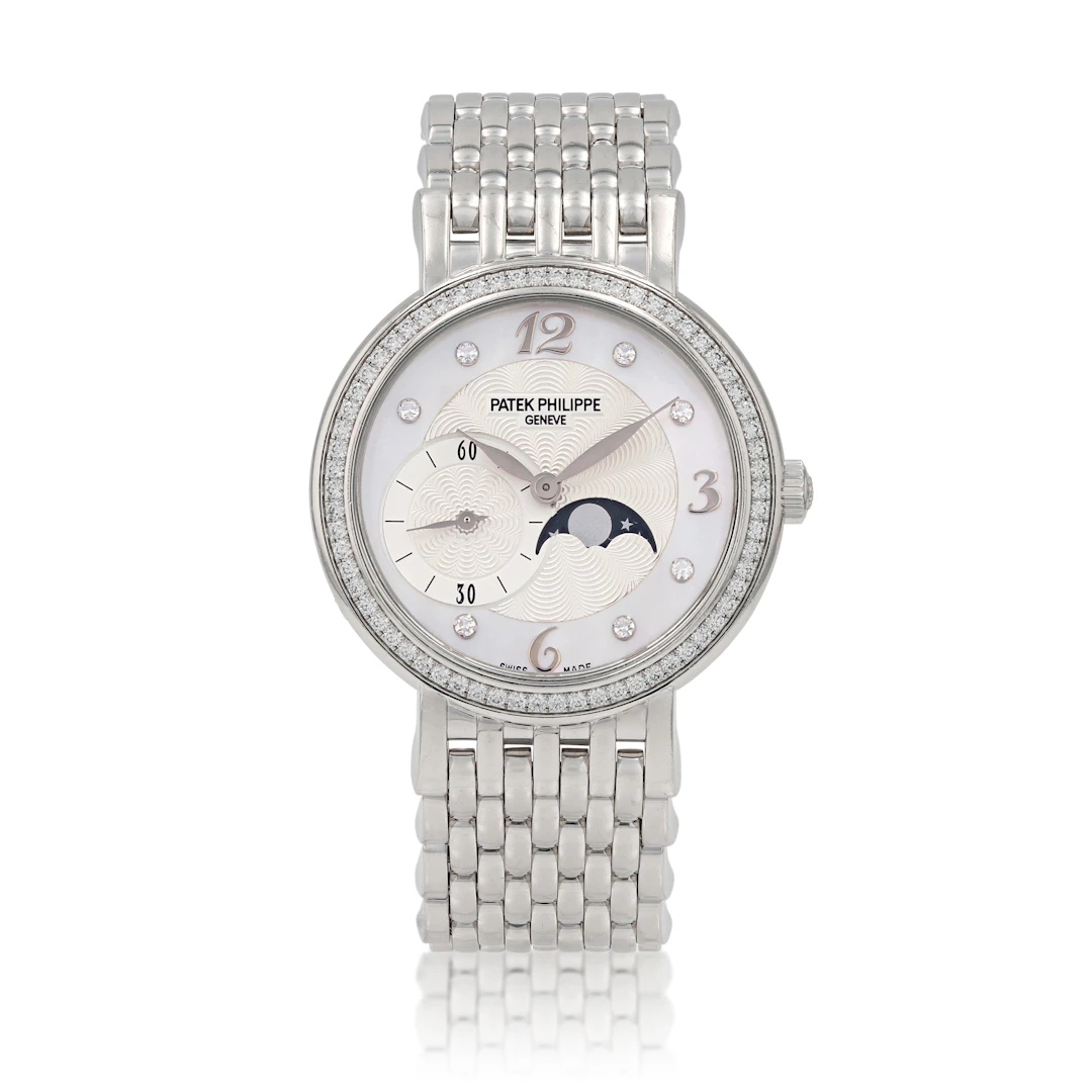 Calatrava, reference 4958/1G-001, white gold and diamond-set wristwatch