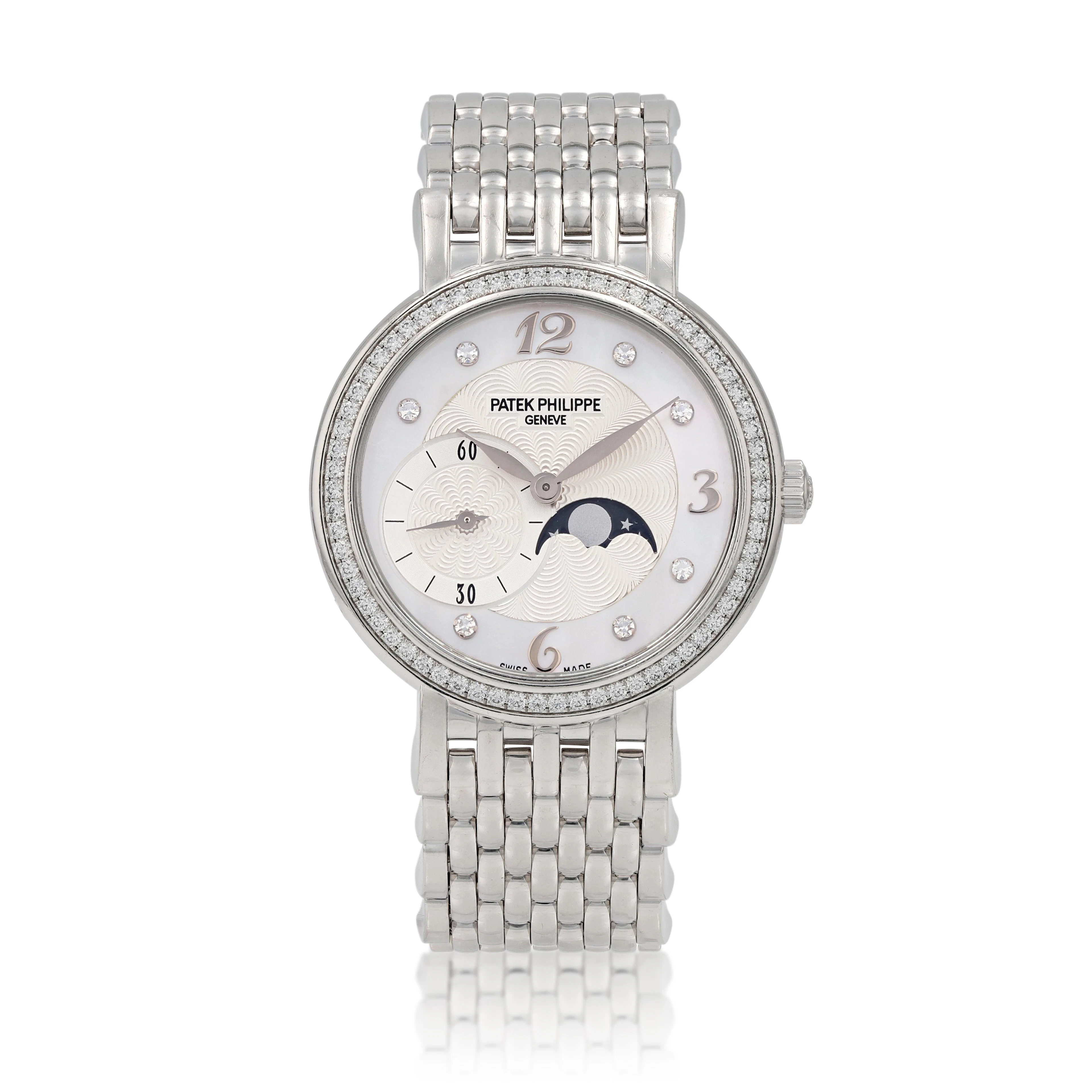 Calatrava, reference 4958/1G-001, white gold and diamond-set wristwatch