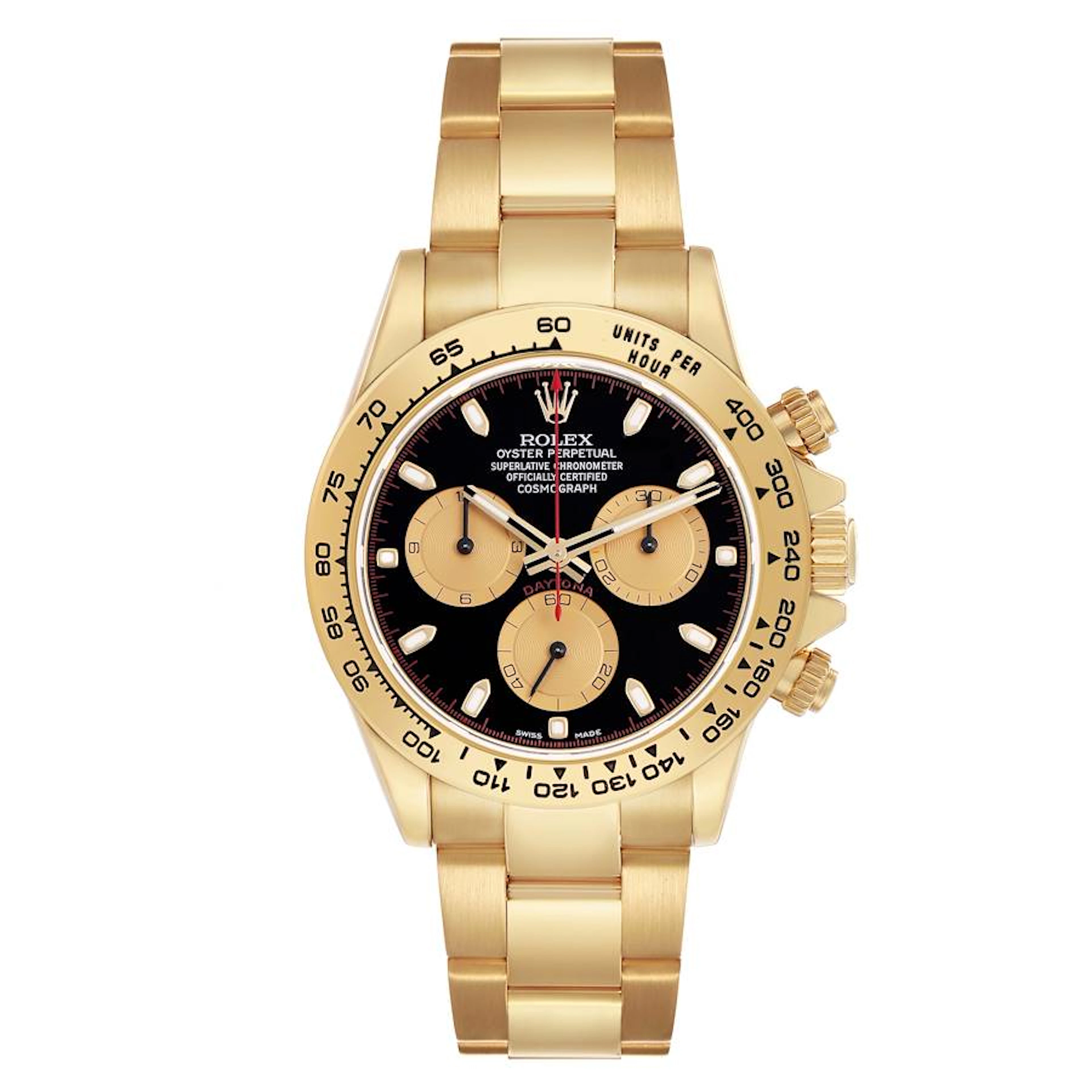Cosmograph Daytona (Reference 116508). A 40mm yellow gold automatic