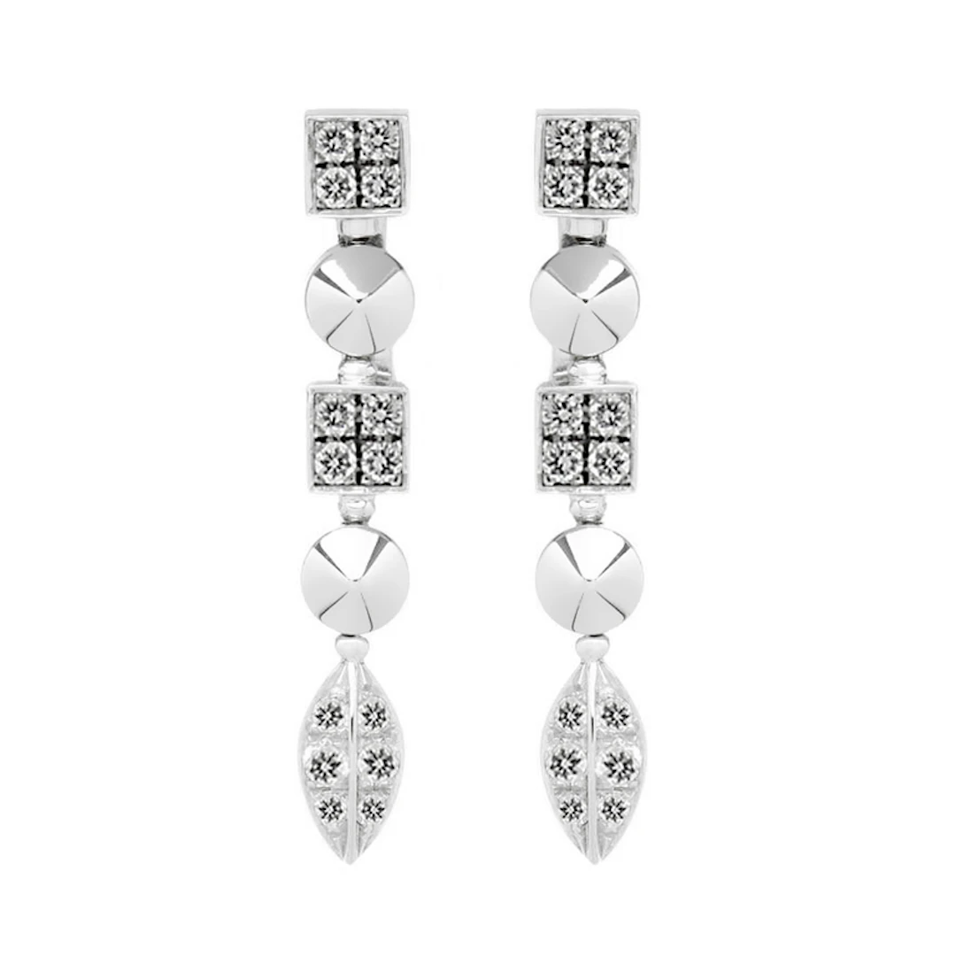 White Gold and Diamond Lucea Earrings