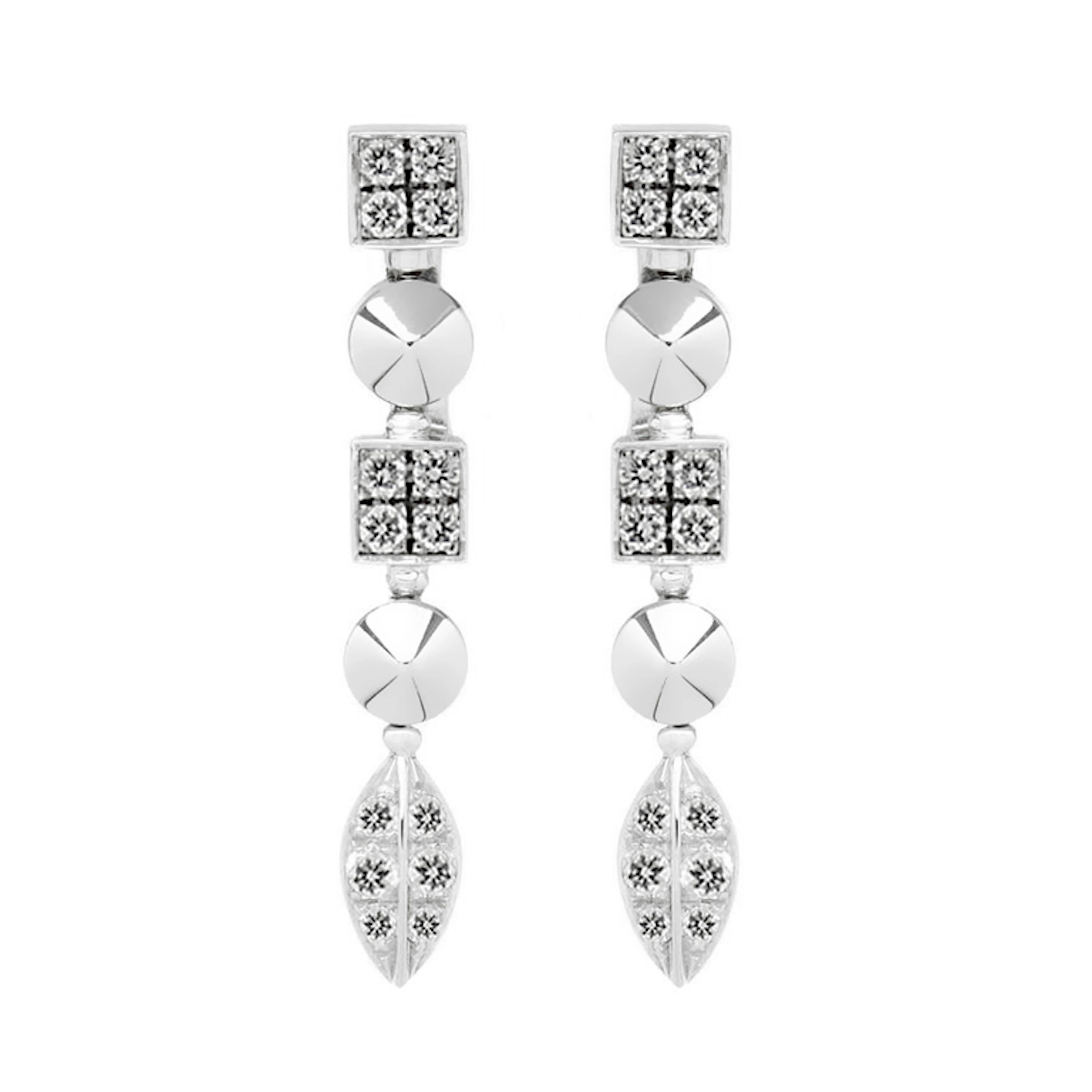 White Gold and Diamond Lucea Earrings