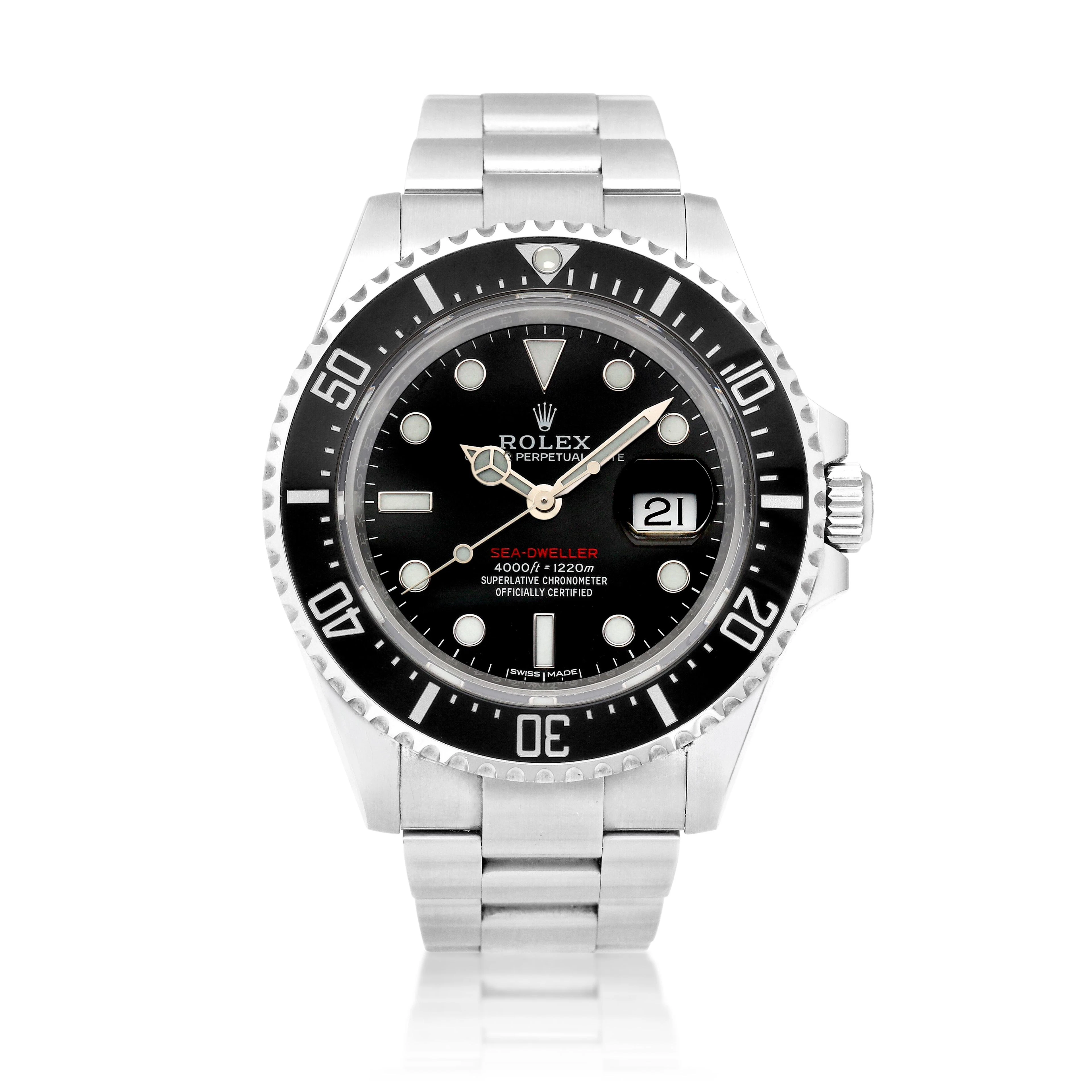 Sea-Dweller (Reference 126600). A stainless steel automatic wristwatch