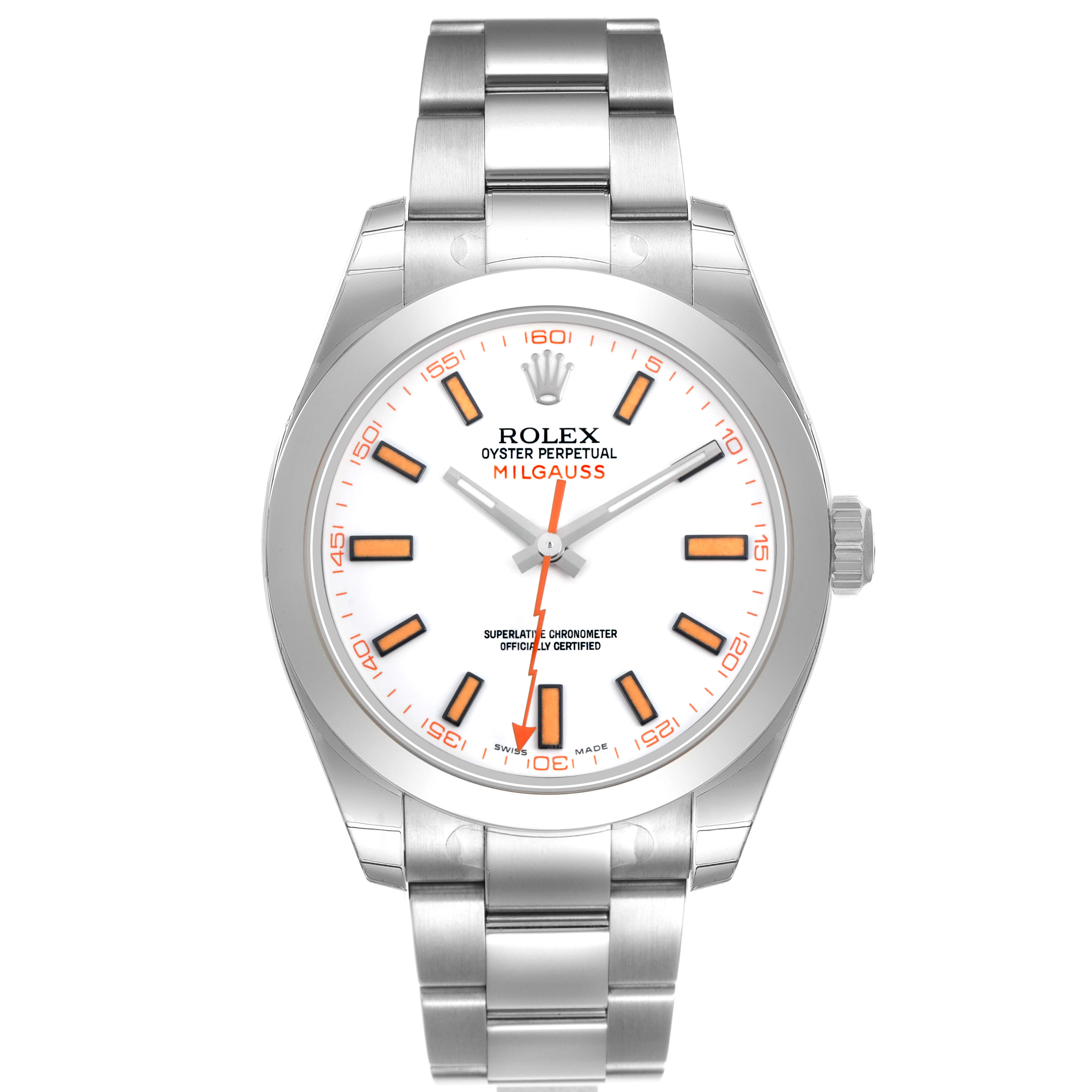 Milgauss (Reference 116400). A 40mm unworn stainless steel automatic