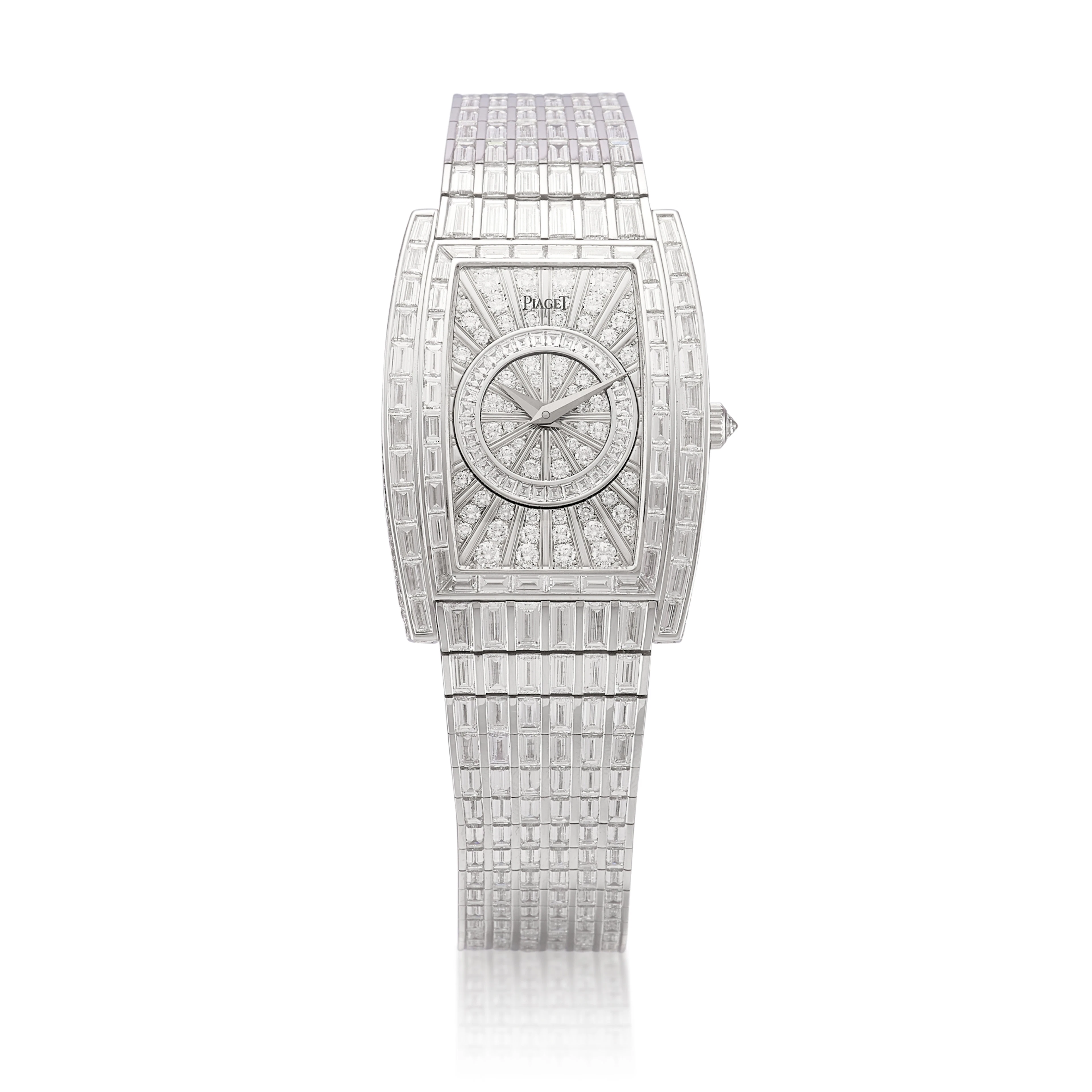 Limelight (Reference G0A31054). A white gold and diamond-set bracelet