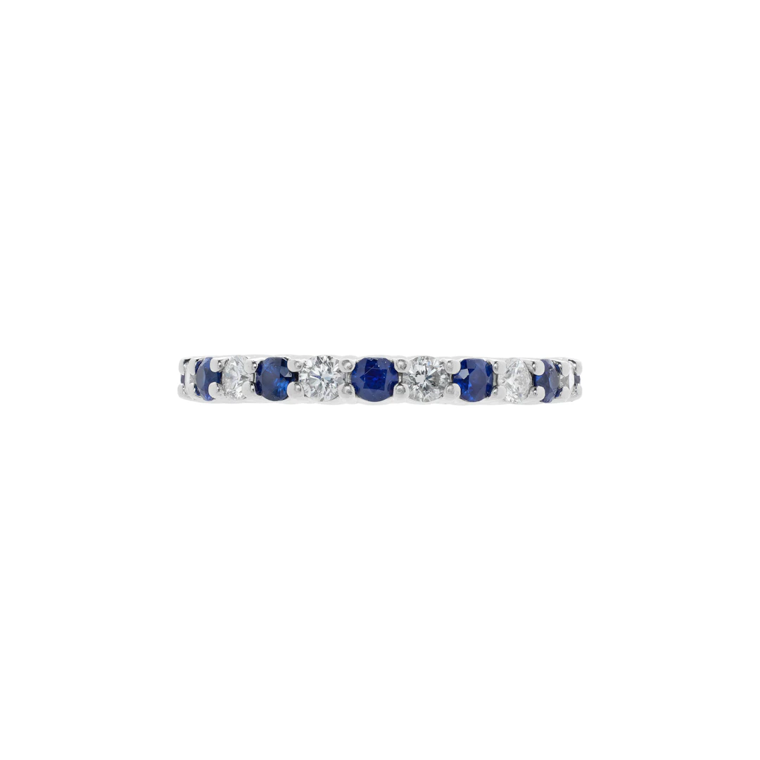 Platinum, Sapphire and Diamond Eternity Band Ring