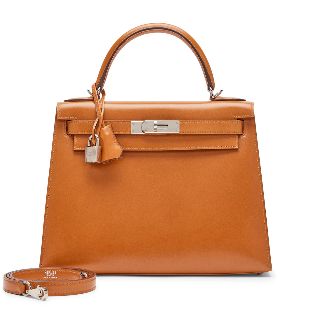 Caramel Box Calf Sellier Kelly 28 Palladium Hardware, 2014