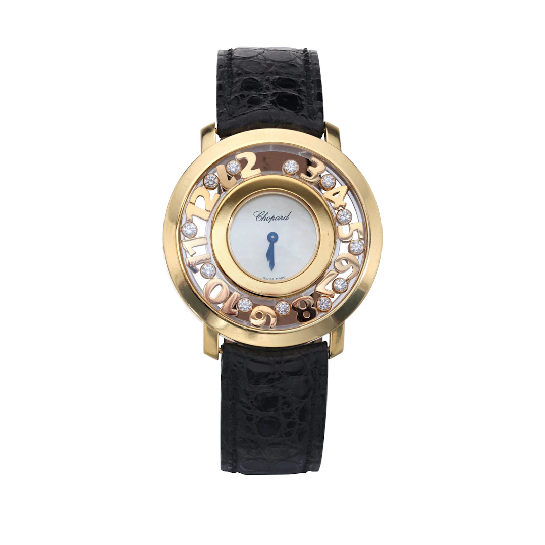 Gold, Mother-of-Pearl and Diamond ‘Happy Diamonds’ Wristwatch