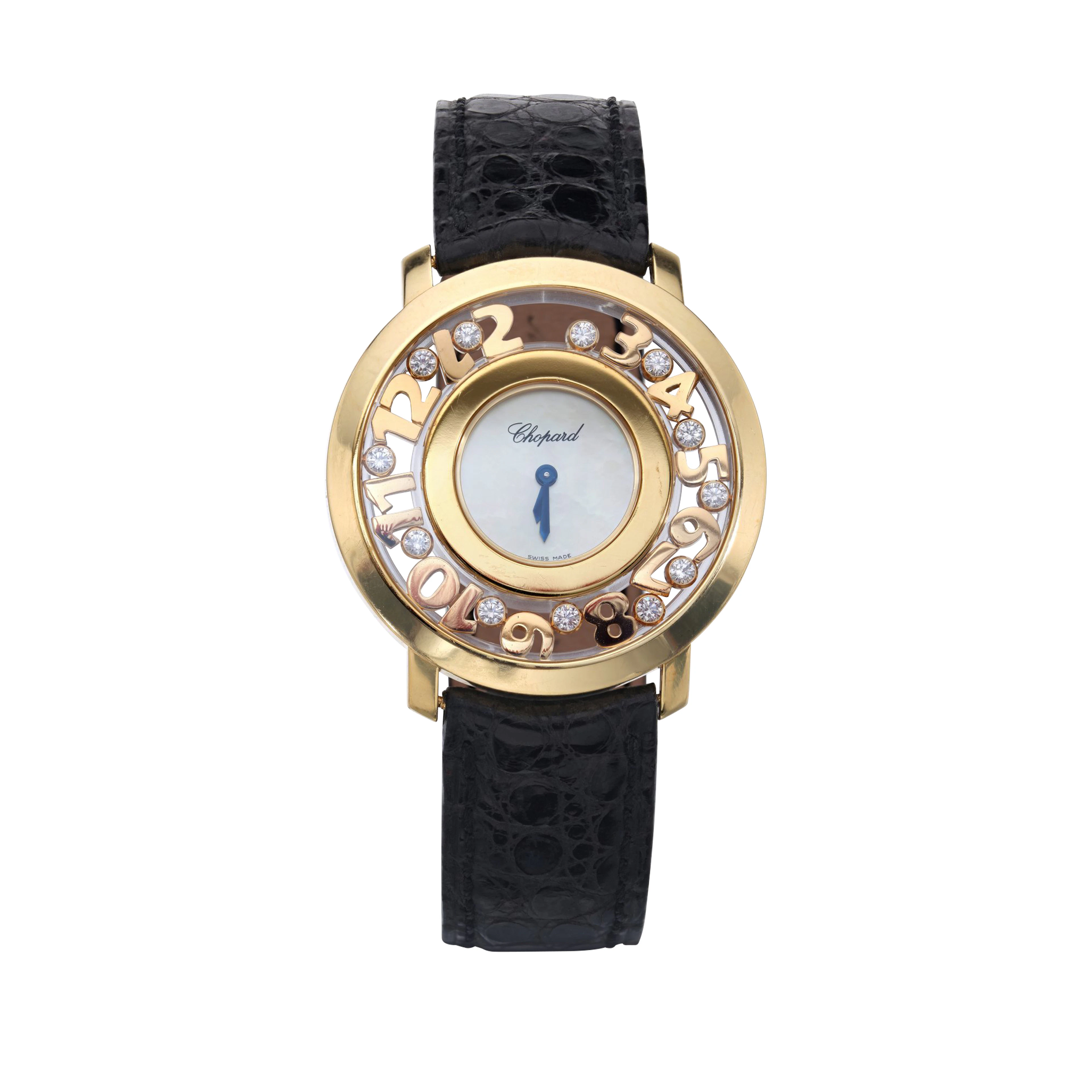 Gold, Mother-of-Pearl and Diamond ‘Happy Diamonds’ Wristwatch