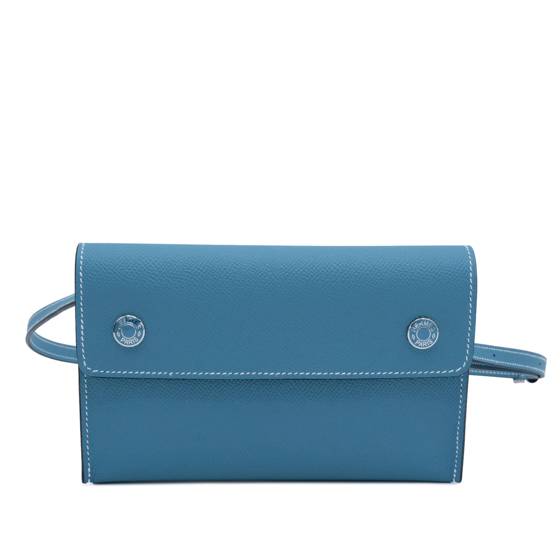 New Bleu Jean Epsom Hermèsnap Wallet Palladium Hardware, 2025