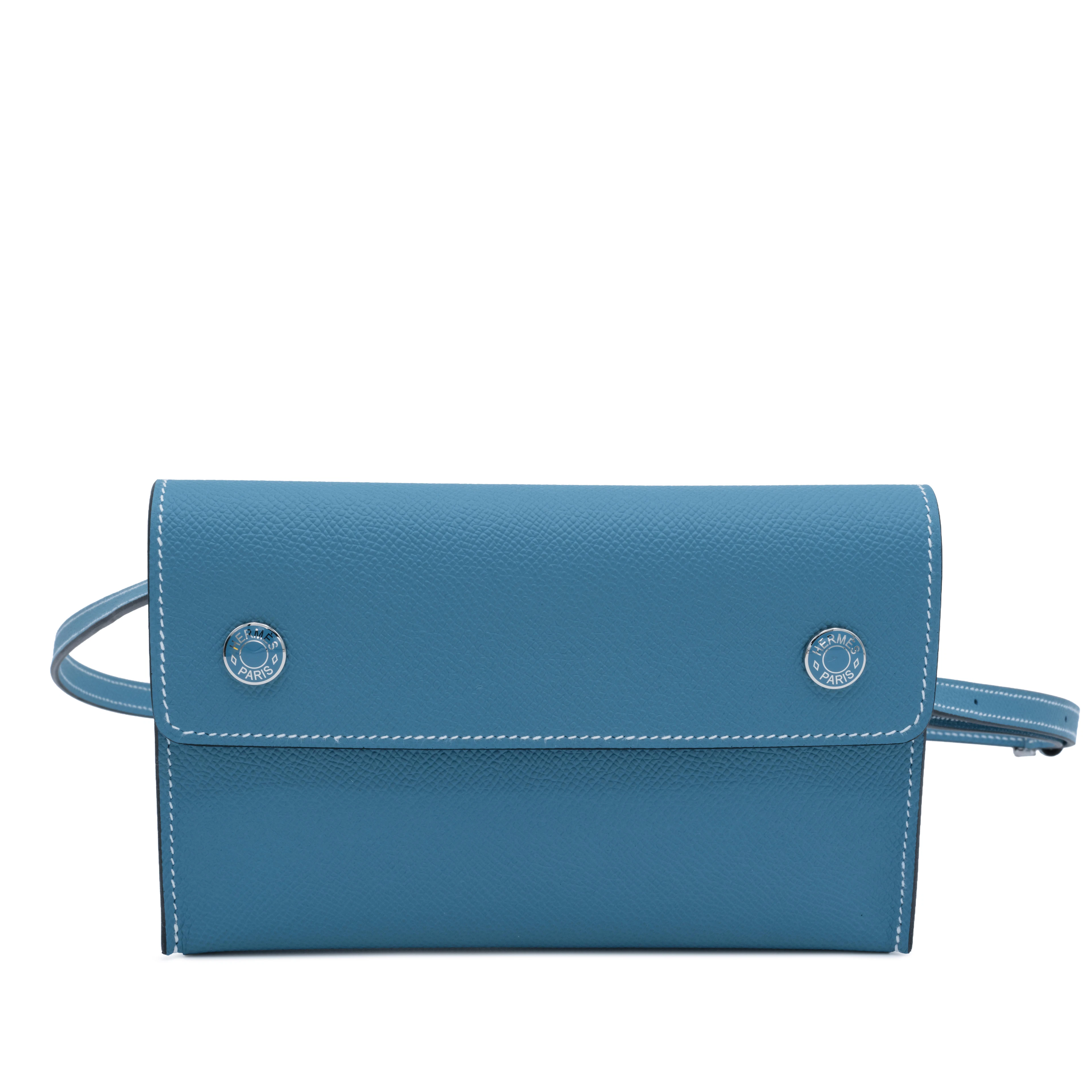 New Bleu Jean Epsom Hermèsnap Wallet Palladium Hardware, 2025